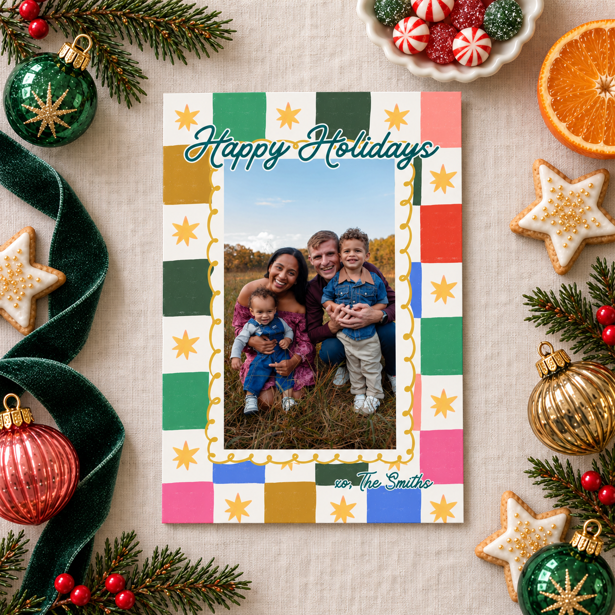 2026 |  Good Tidings Gingham Holiday Cards
