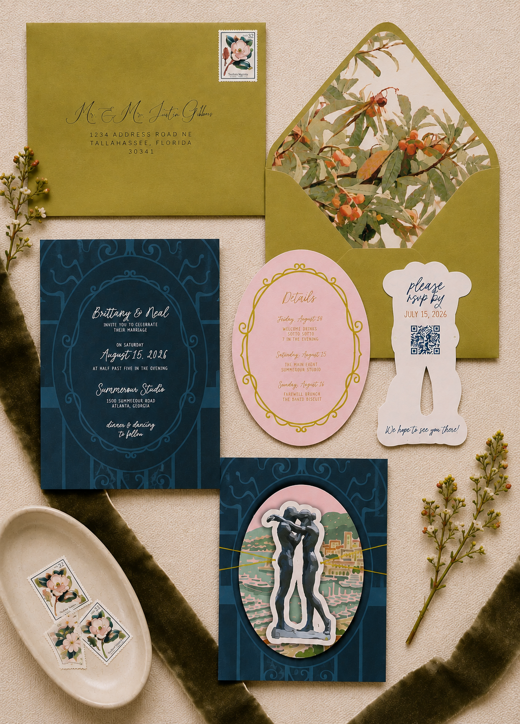 South of France Wedding Invitation