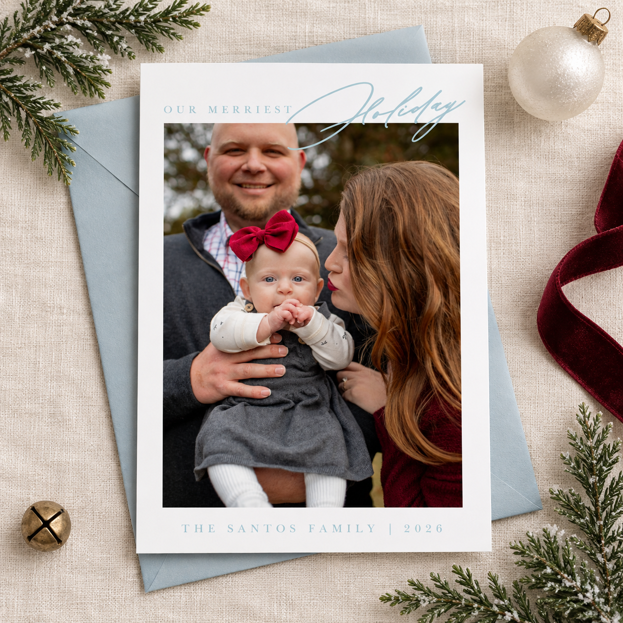 2026 | Blue Christmas Holiday Cards