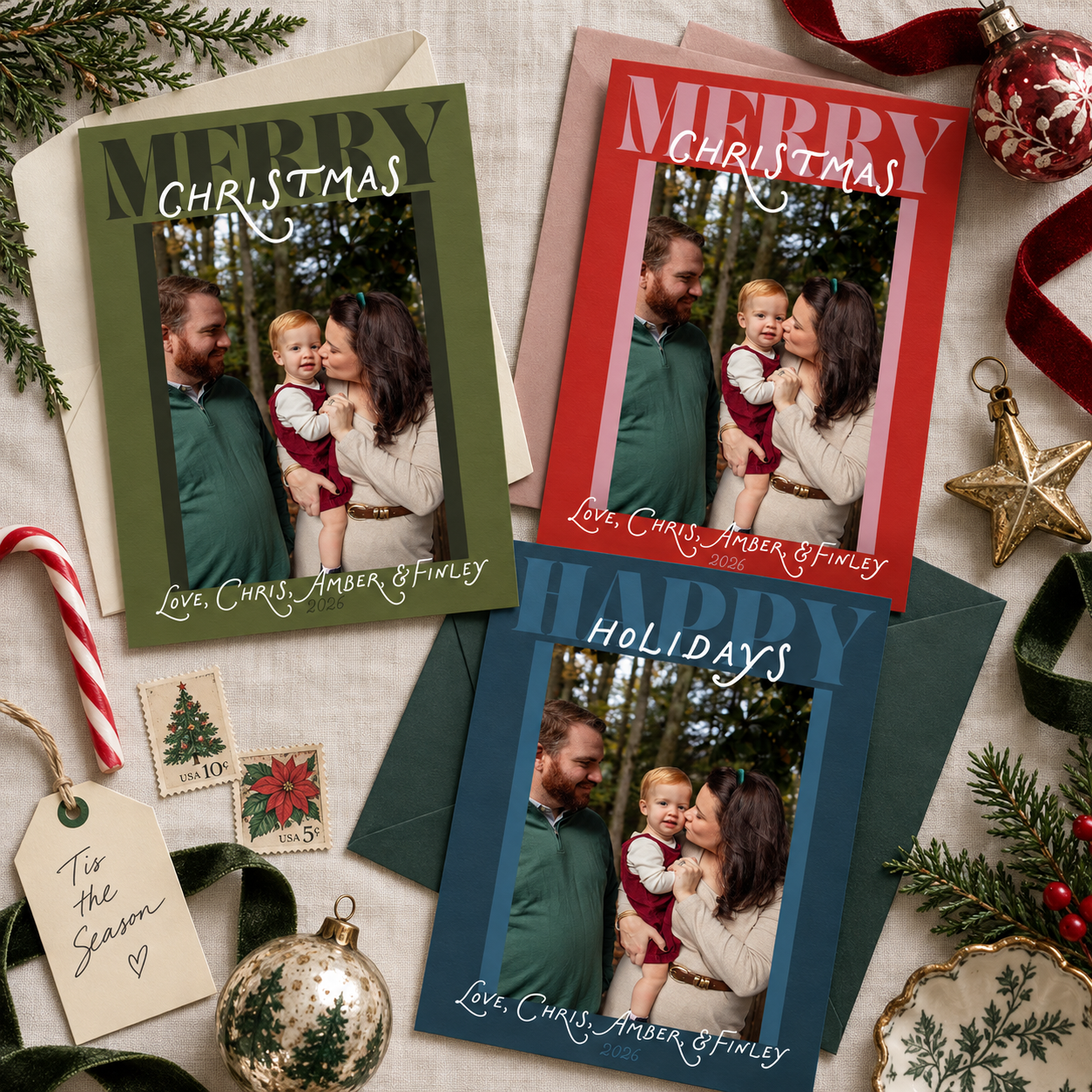 2026 | Holiday Color Block Holiday Cards