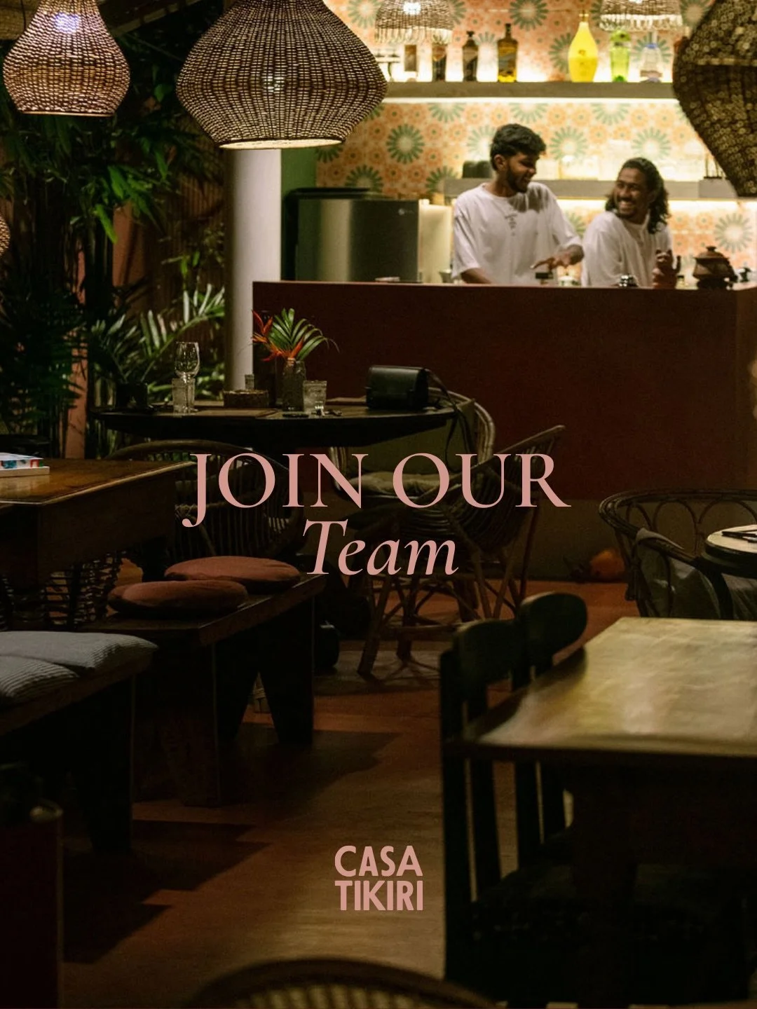 Casa Tikiri is growing.

We&rsquo;re looking for a Waitress and a Cook to join our restaurant team.

Send your CV to team@casatikiri.com or DM us to apply.

#casatikiri #ahangama #joinourteam #wearehiringnow #srilankanews