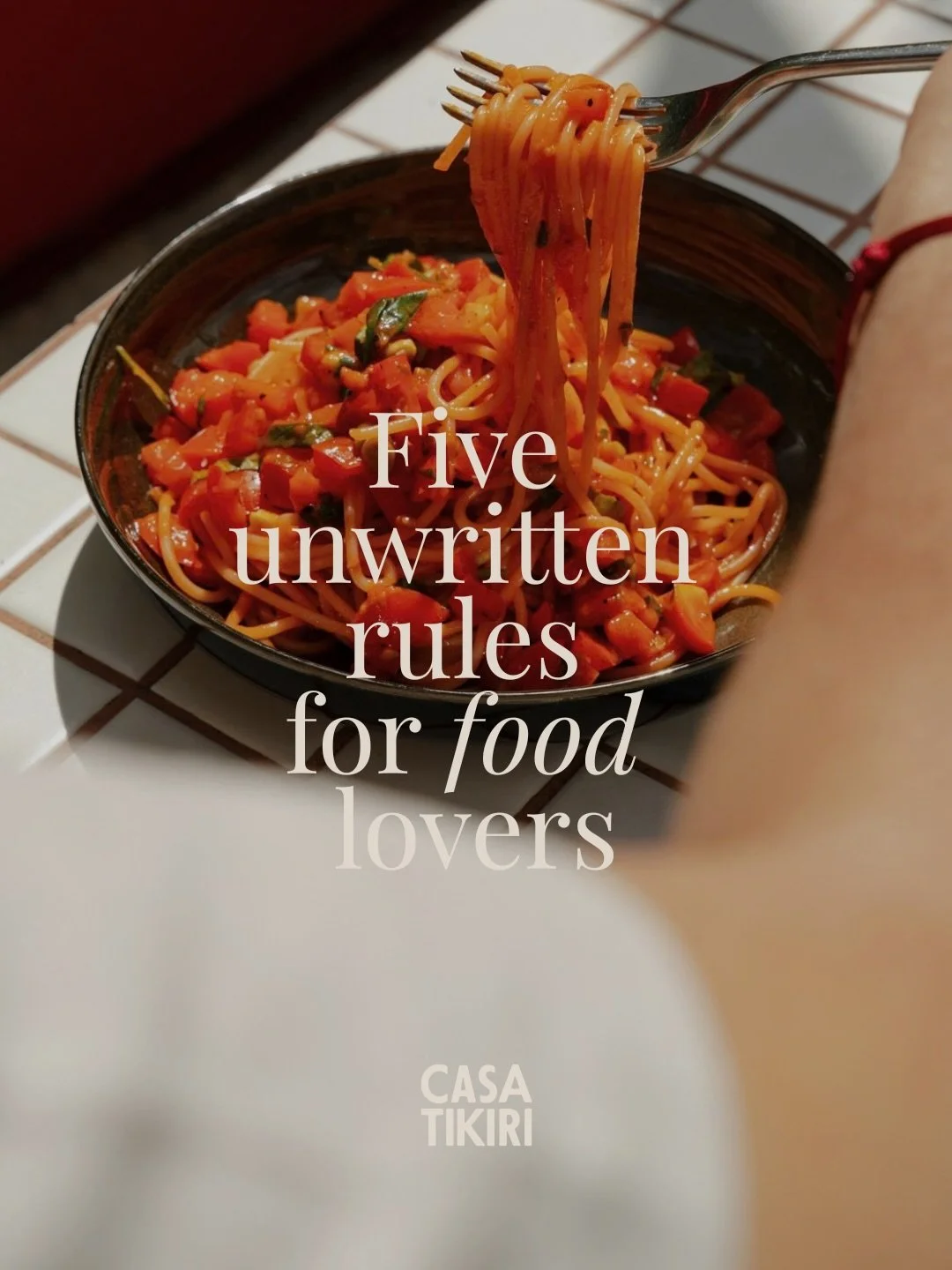 Five unwritten rules for eating with Italians.

Whether you&rsquo;re heading to Italy
or just sitting at an Italian&rsquo;s table, save this.

Plus one bonus, from Alice&rsquo;s grandfather.

Tell us, which rule did you break first? 👇🏻

#CasaTikiri