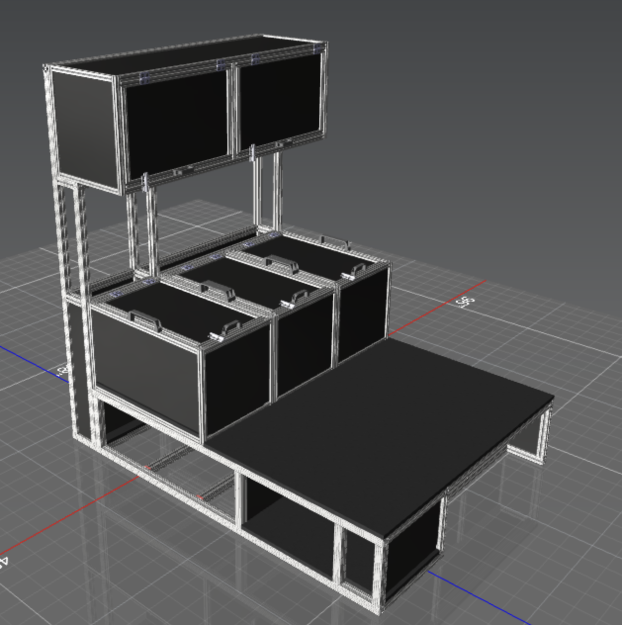 Custom Mercedes Sprinter Travel Storage, Extruded Aluminum