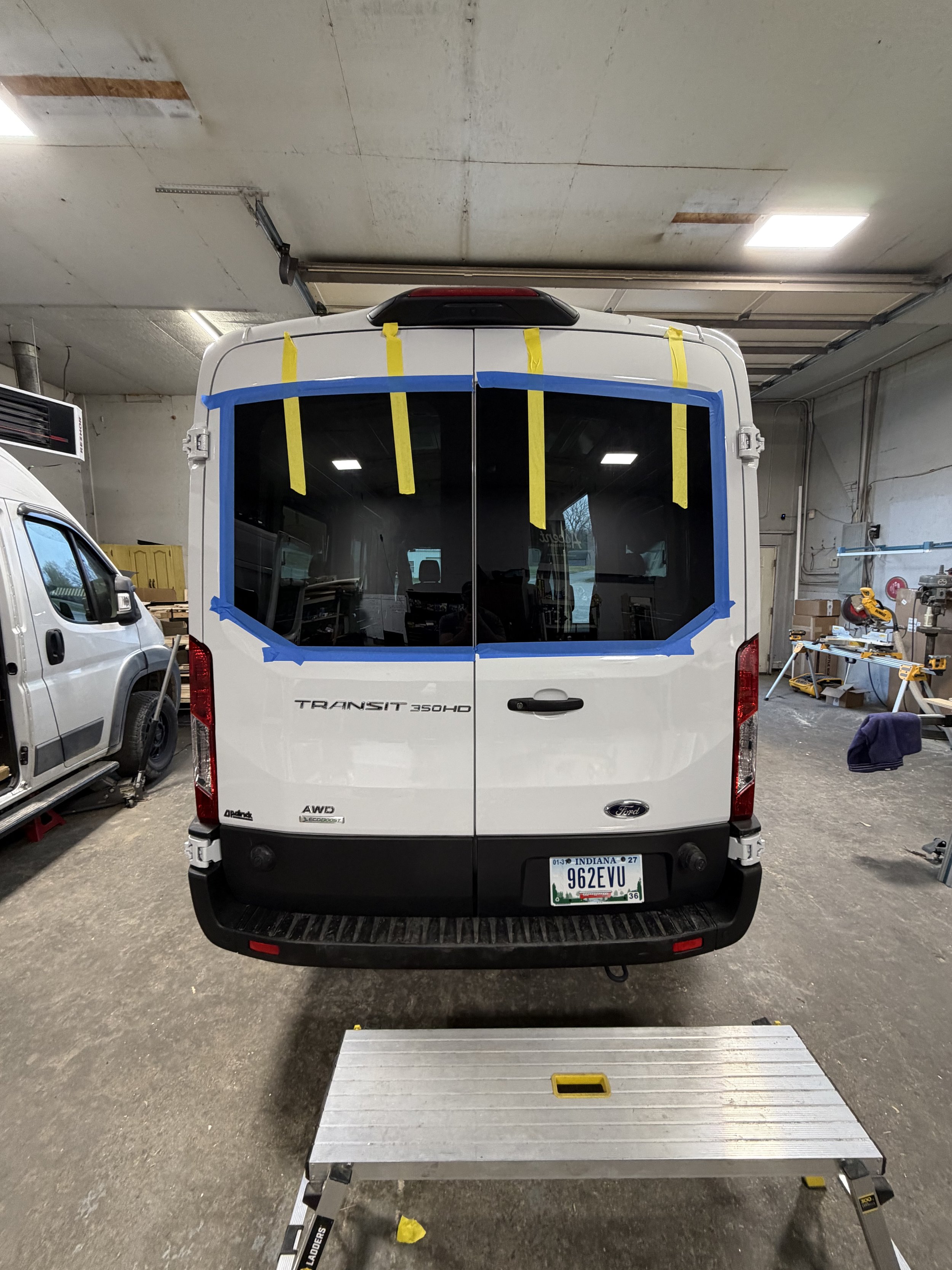 Ford Transit, Rear Door Window Install, Van Windows Direct