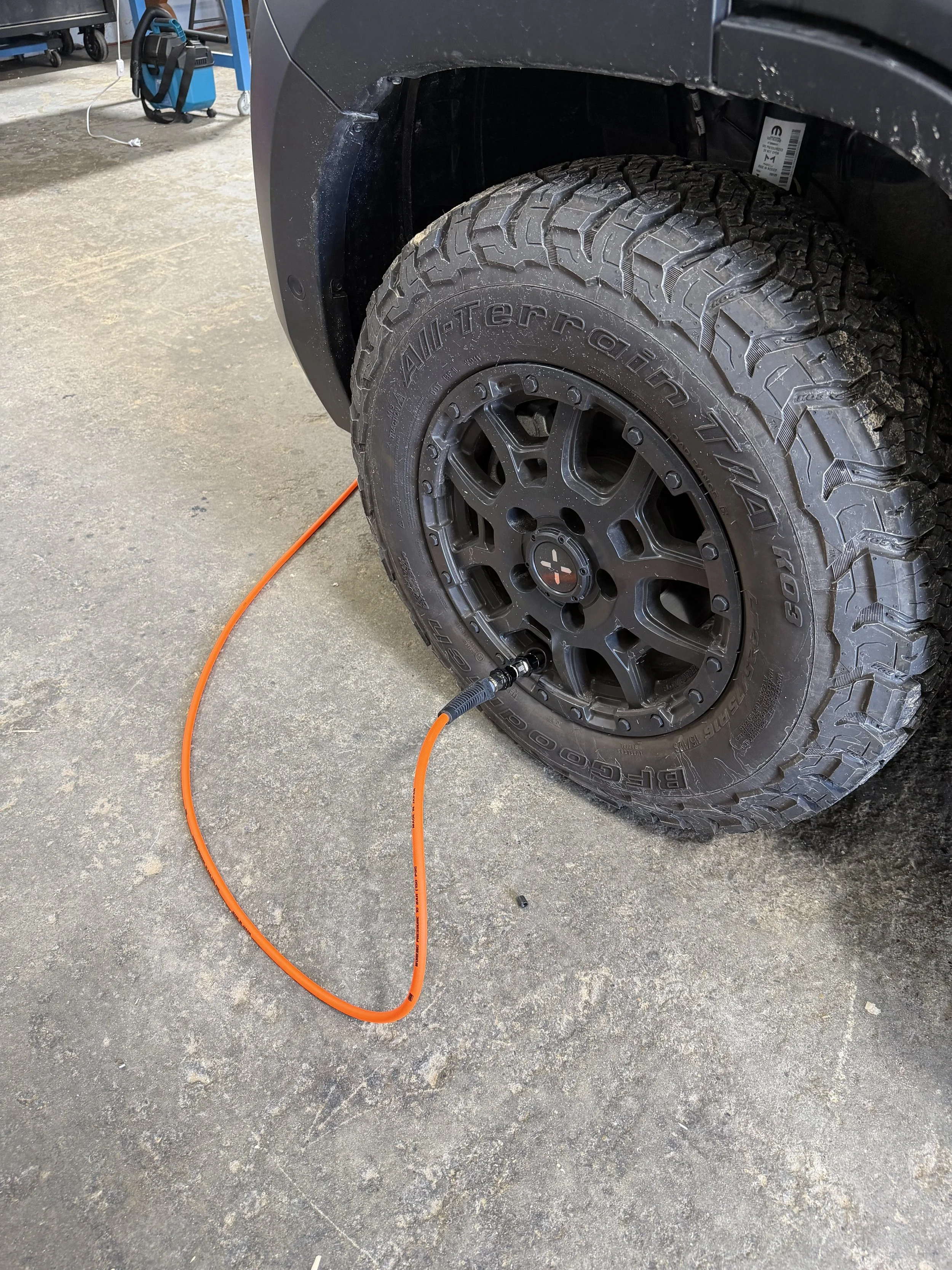 Ram Promaster ARB Compressor Installed, Hidden under passenger seat