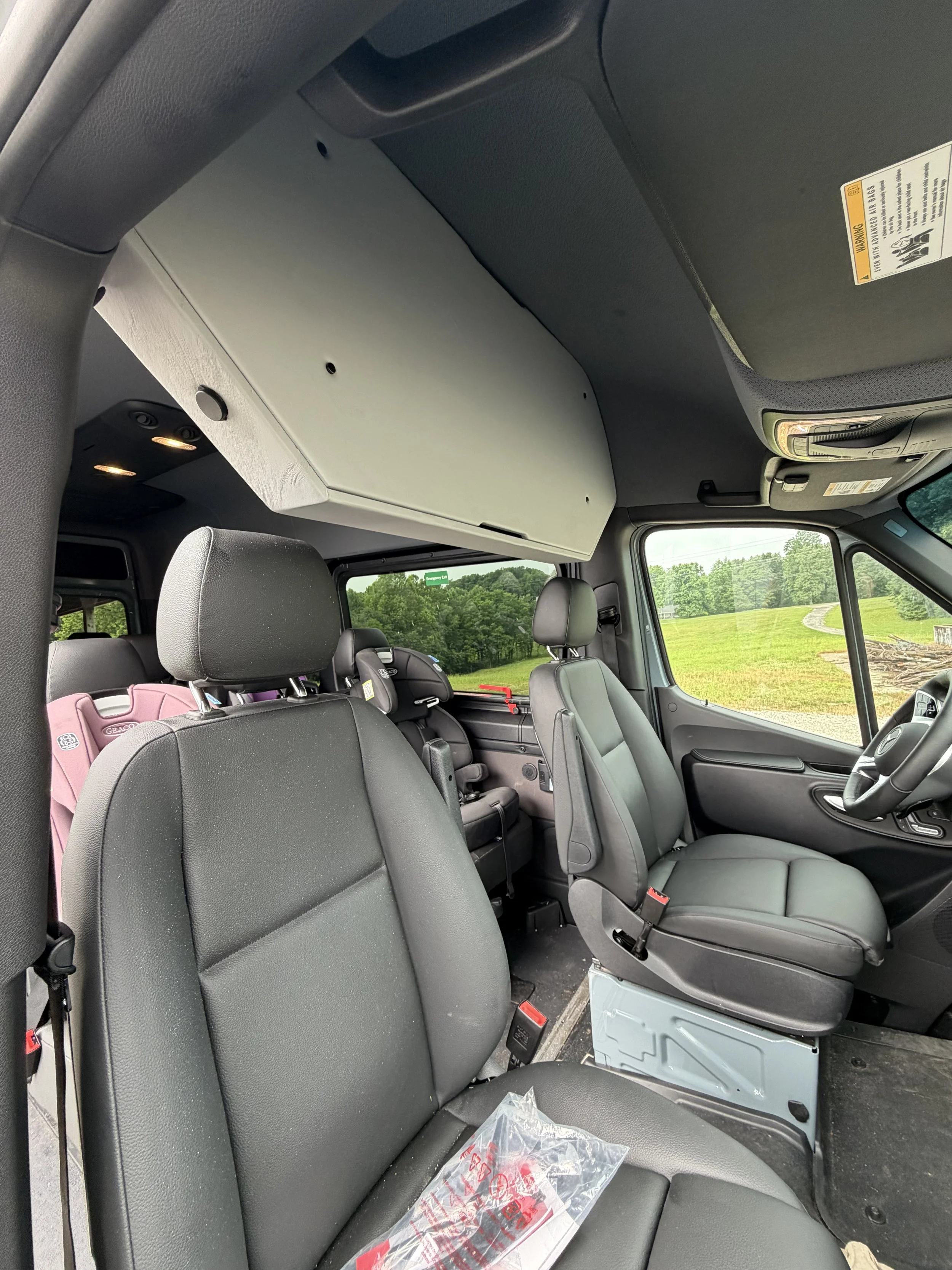 Mercedes Sprinter TV System install, Leather finish, 40" Flat Screen, Google TV, inverter added