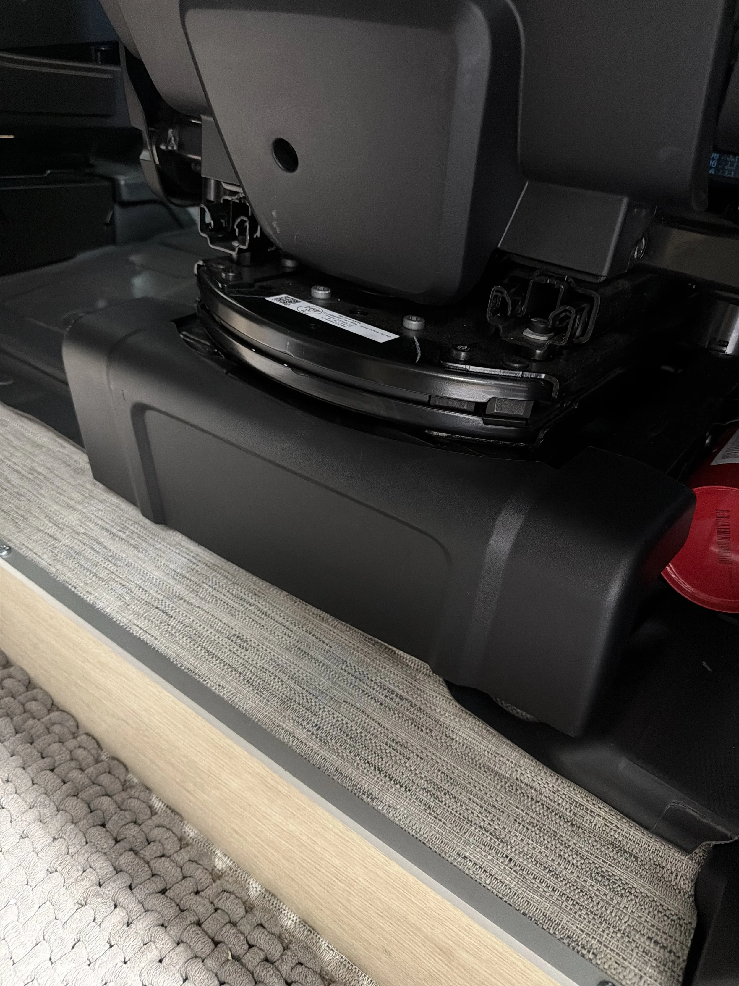 Ram Promaster ARB Compressor Installed, Hidden under passenger seat