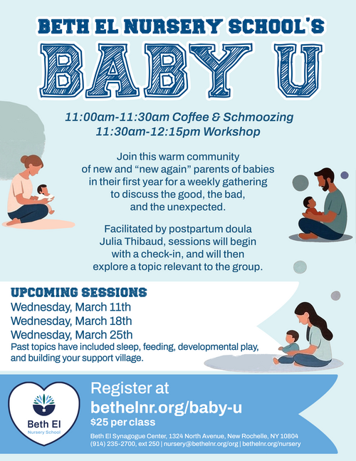 Baby U: a new parent group at Beth El Nursery School