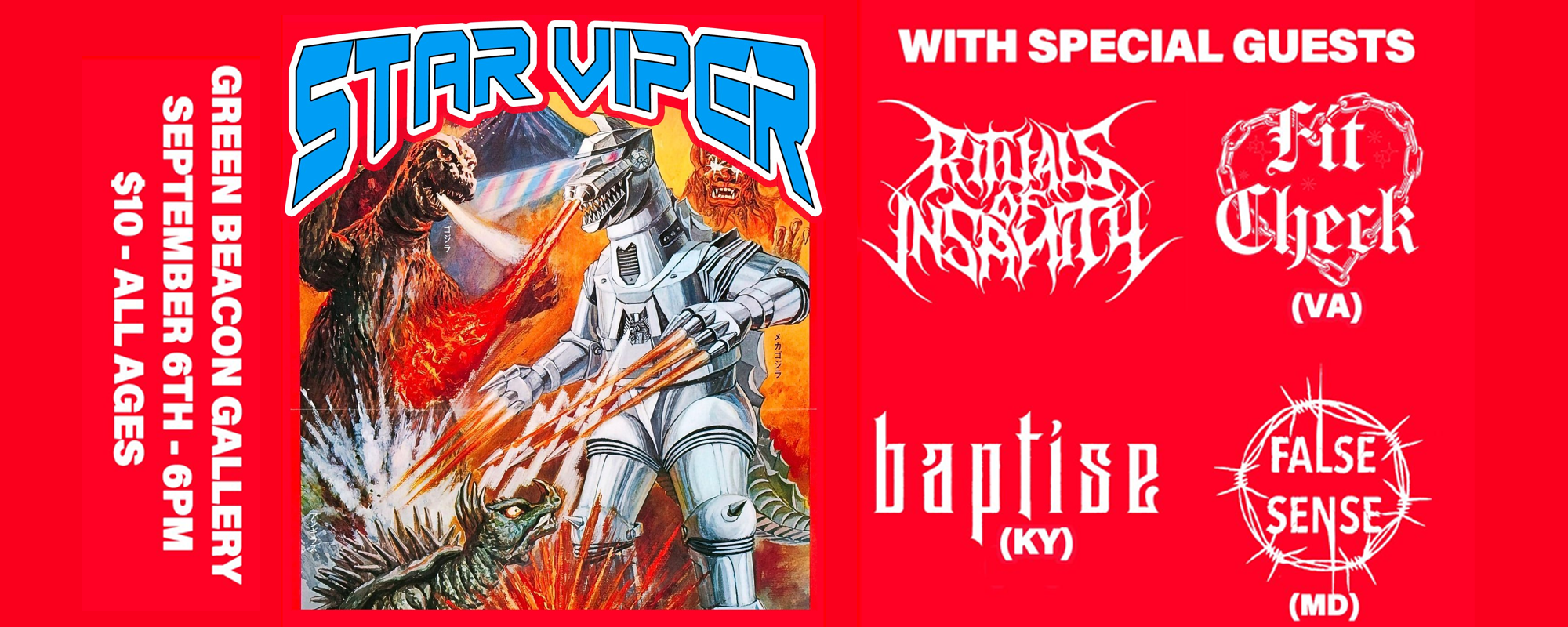 Star Viper, Rituals of Insanity, Fit Check (VA), Baptise (KY), False Sense (MD)