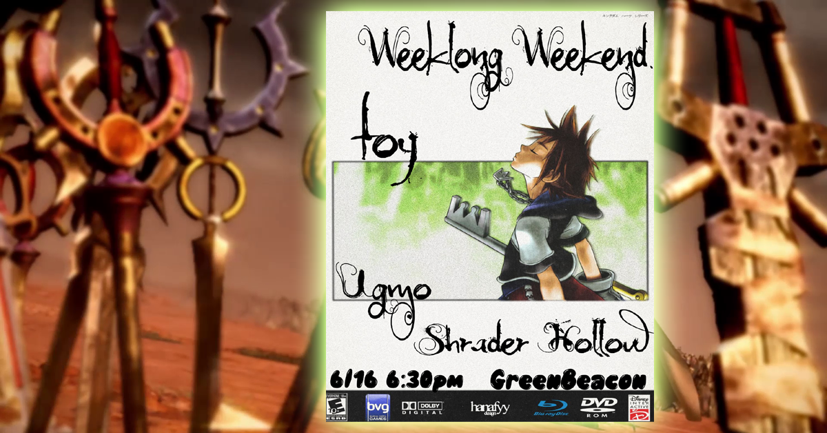 Toy, Weeklong Weekend (MN), Ugmo, Shrader Hollow