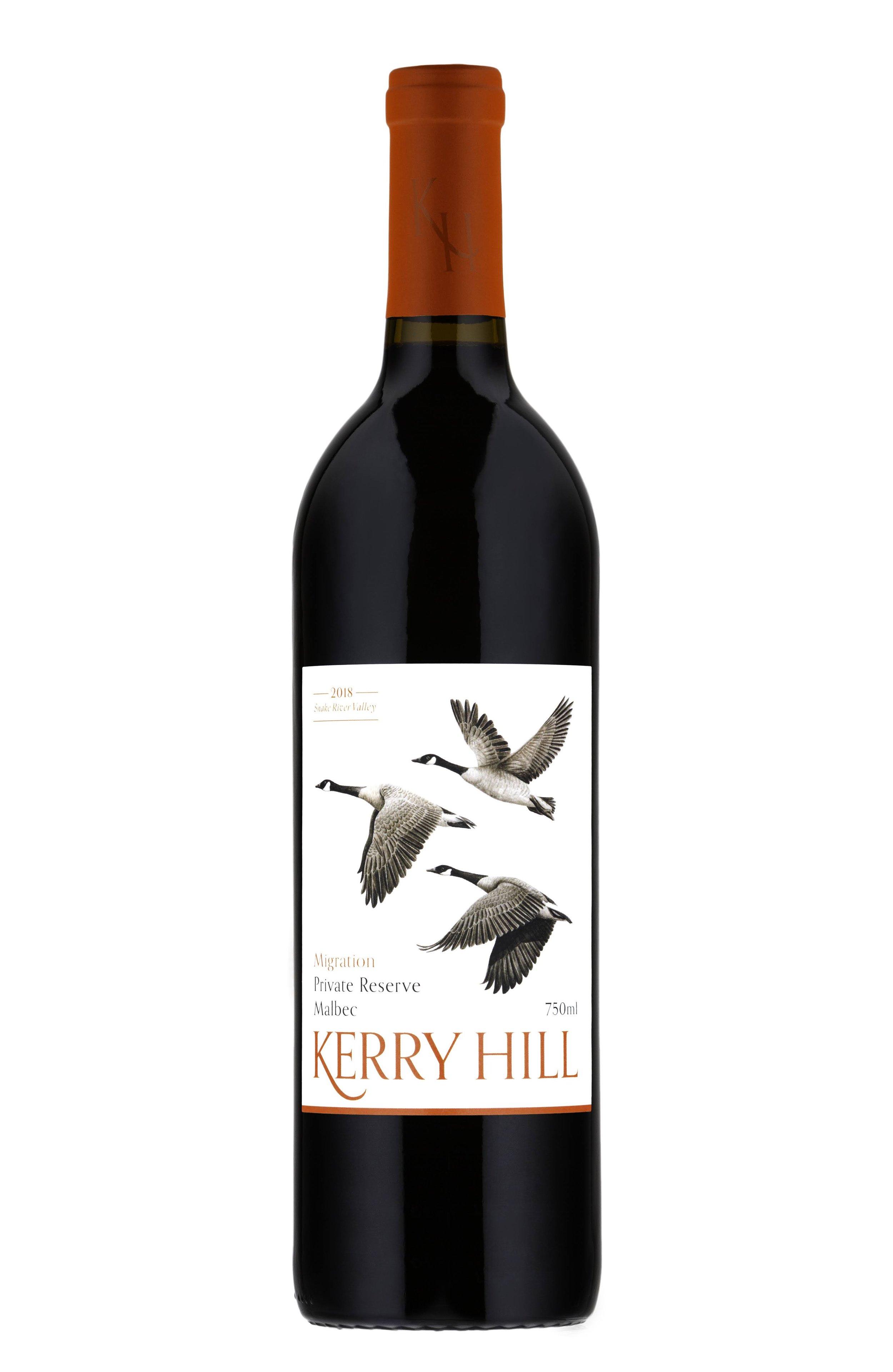 Bottle of Kerry Hill Red Wine