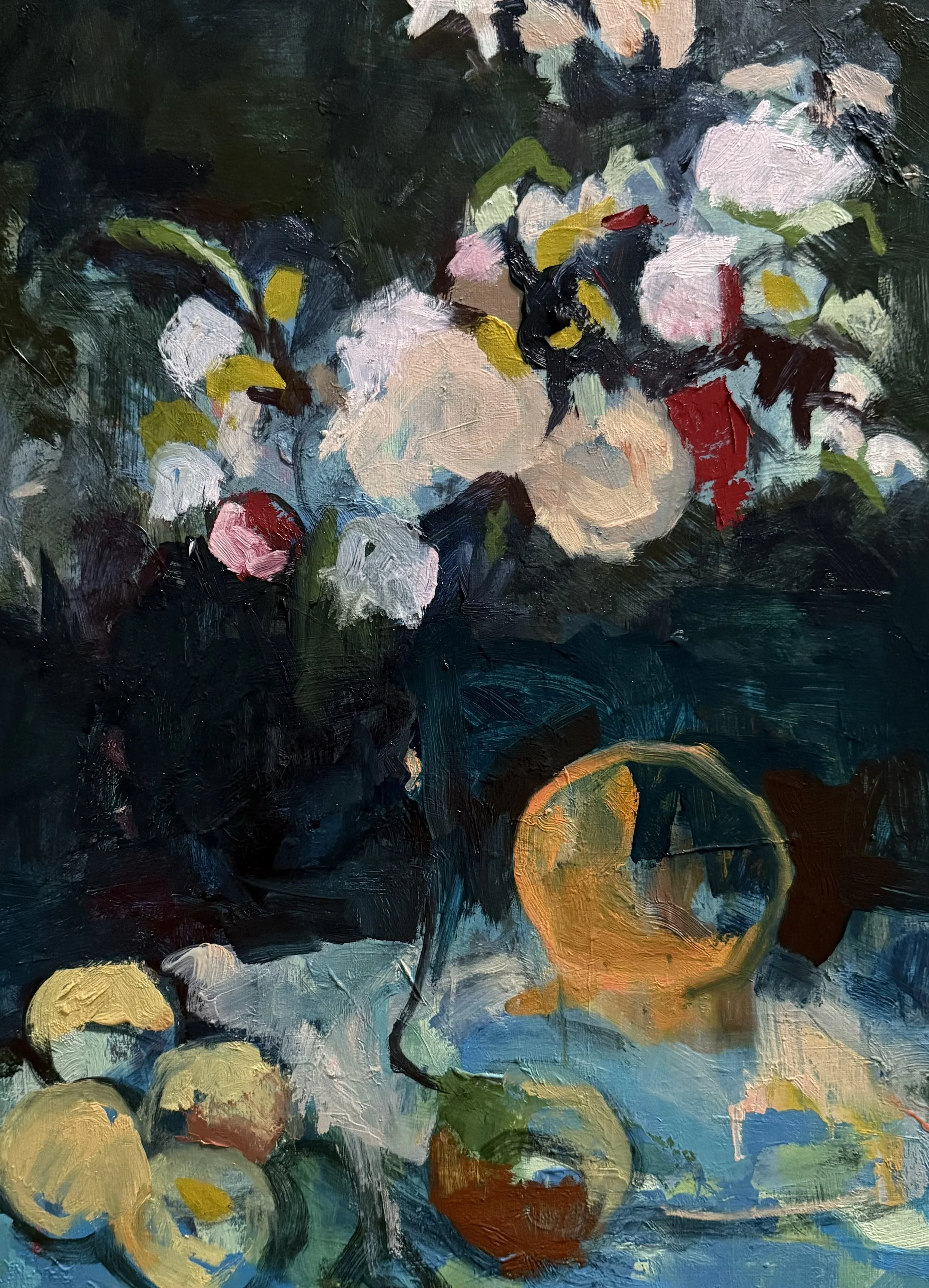 Still Life with Peach. Oil on Paper. 16 x 12 in, 2026