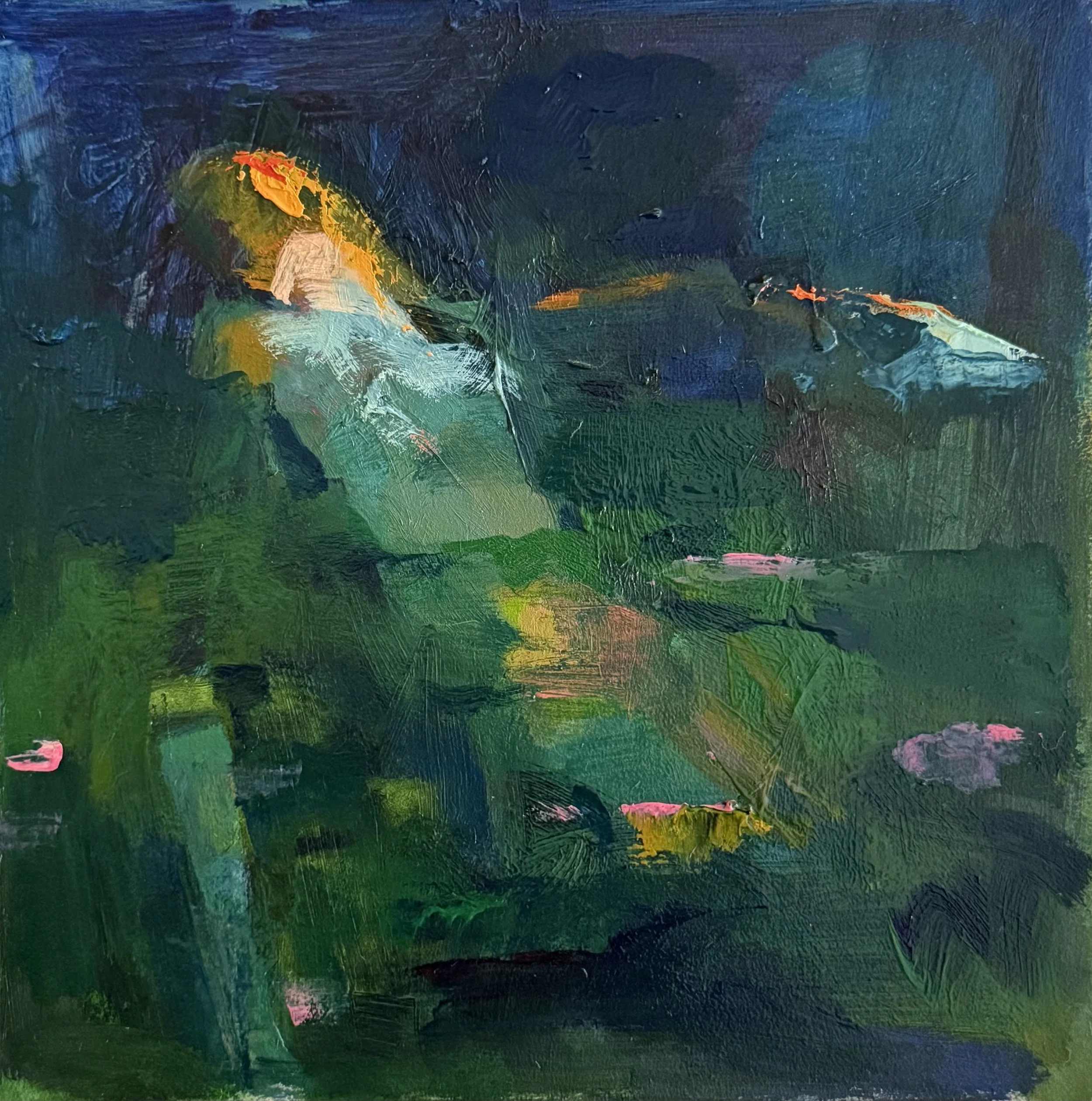 Forever Drifting. Oil on Paper. 7 x 7 in, 2026