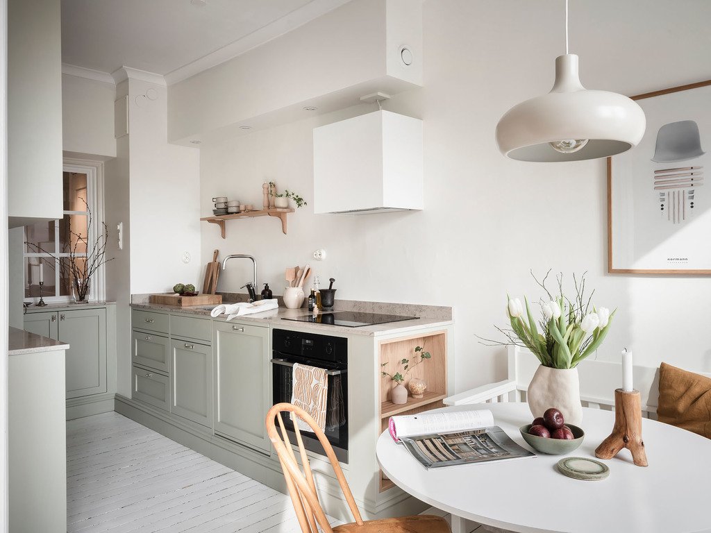 idee arredamento cucina piccola - chiccacasa - cucina scandinava piccola