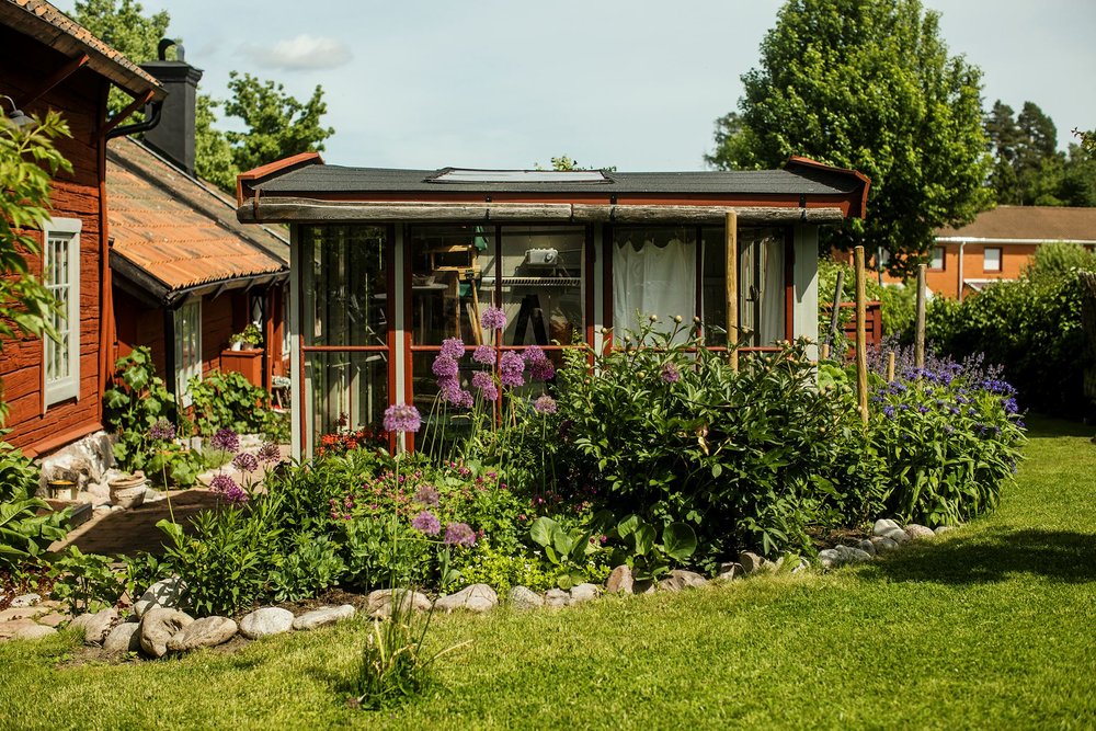 Casa country - chiccacasa - glasshouse in giardino in una casa tipica svedese