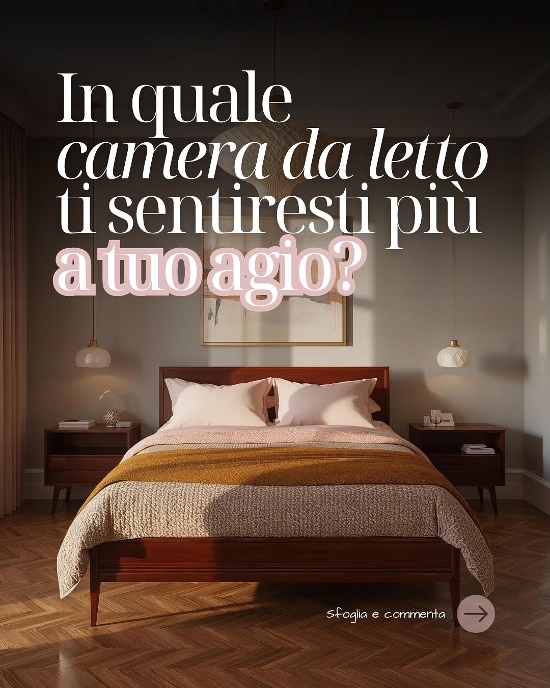 SPECIALE RAH TEST| Siamo tuttə attrattə da colori diversi, ma solo alcuni ci fanno davvero stare bene. 

💭 Guarda queste camere e dimmi: in quale ti senti pi&ugrave; a tuo agio? 

🤎 Se vuoi scoprire quali colori, nello specifico, contribuiscono al 