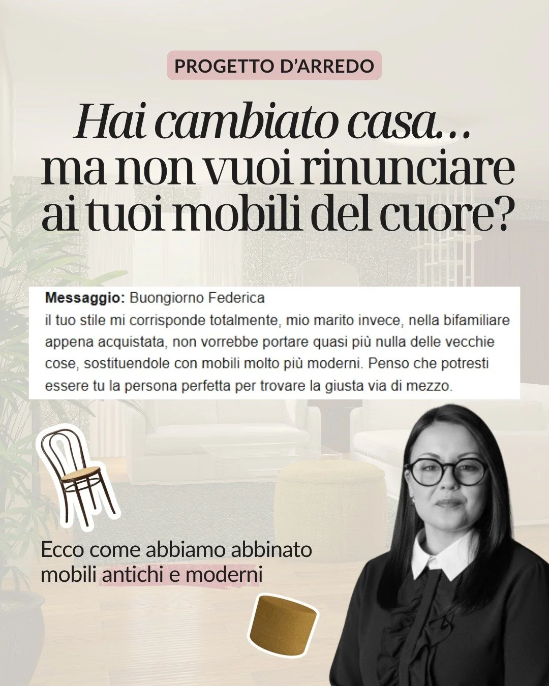 SALOTTO ANTICO E MODERNO| Hai una casa nuova, ma vuoi tenere i tuoi mobili del cuore antichi?

💡Buona idea: aggiungono fascino e storia al tuo spazio.

➡️ La difficolt&agrave; sta nel capire se i tuoi nuovi spazi possono supportare, dal punto di vis