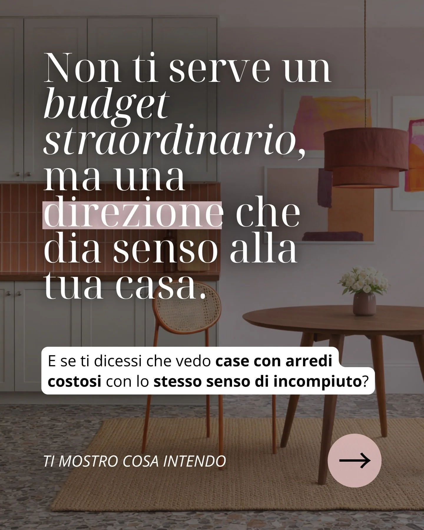 Non sar&agrave; un mobile costosissimo a risolvere il problema.

Lo so, &egrave; quello che ti hanno sempre fatto credere, ma non funziona cos&igrave;.

Puoi inserire anche il pezzo pi&ugrave; wow&hellip;
e ritrovarti comunque con una casa che non to