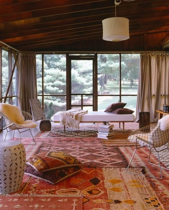 Tappeto da soggiorno moderno bohémien tappeto da salotto per
