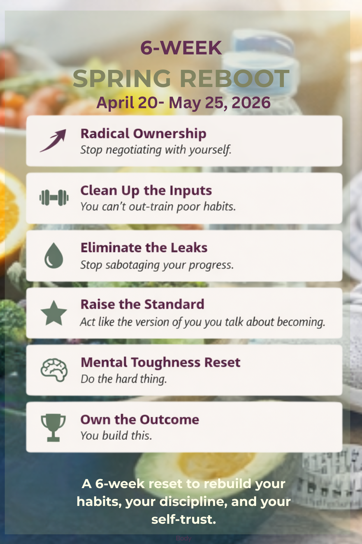 Spring Reboot: A 6-Week Reset