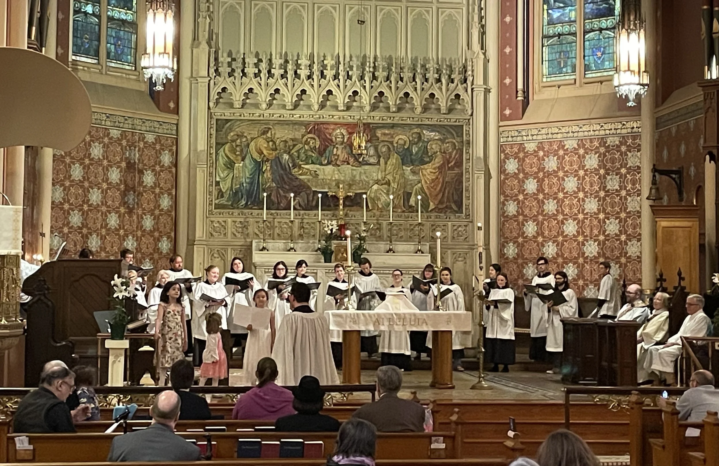 Children's choir sings with adult choir 5/25