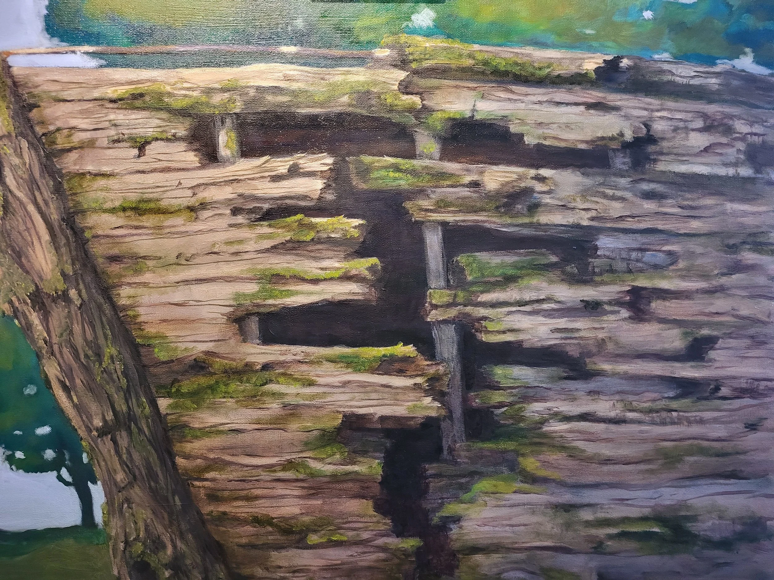 Maritime Retirement, oil on canvas, 24" x 30", gallery wrap, $450