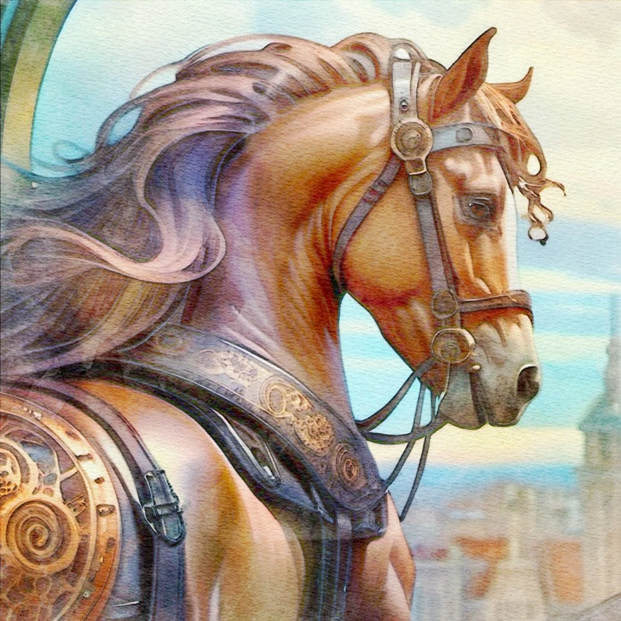 Steampunk Horse "Caspian" Print $15