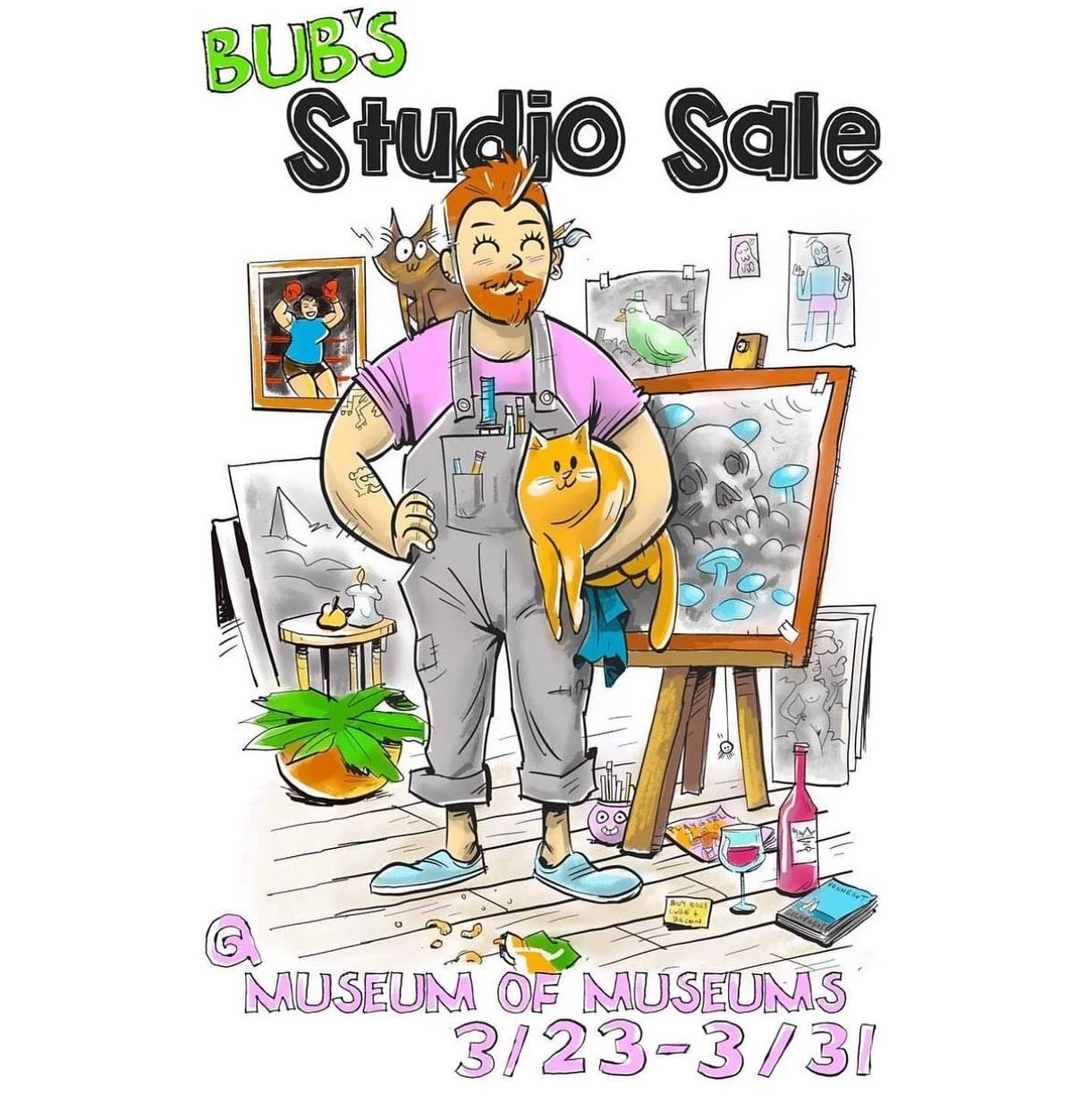 Join us in the Kitchen this Thursday, March 23 through Friday, March 31, for a retrospective art show and studio sale featuring the surreal charcoal drawings of Seattle artist Ian "Bub" Davis (@lizard.pudding). Catch deals on framed origina