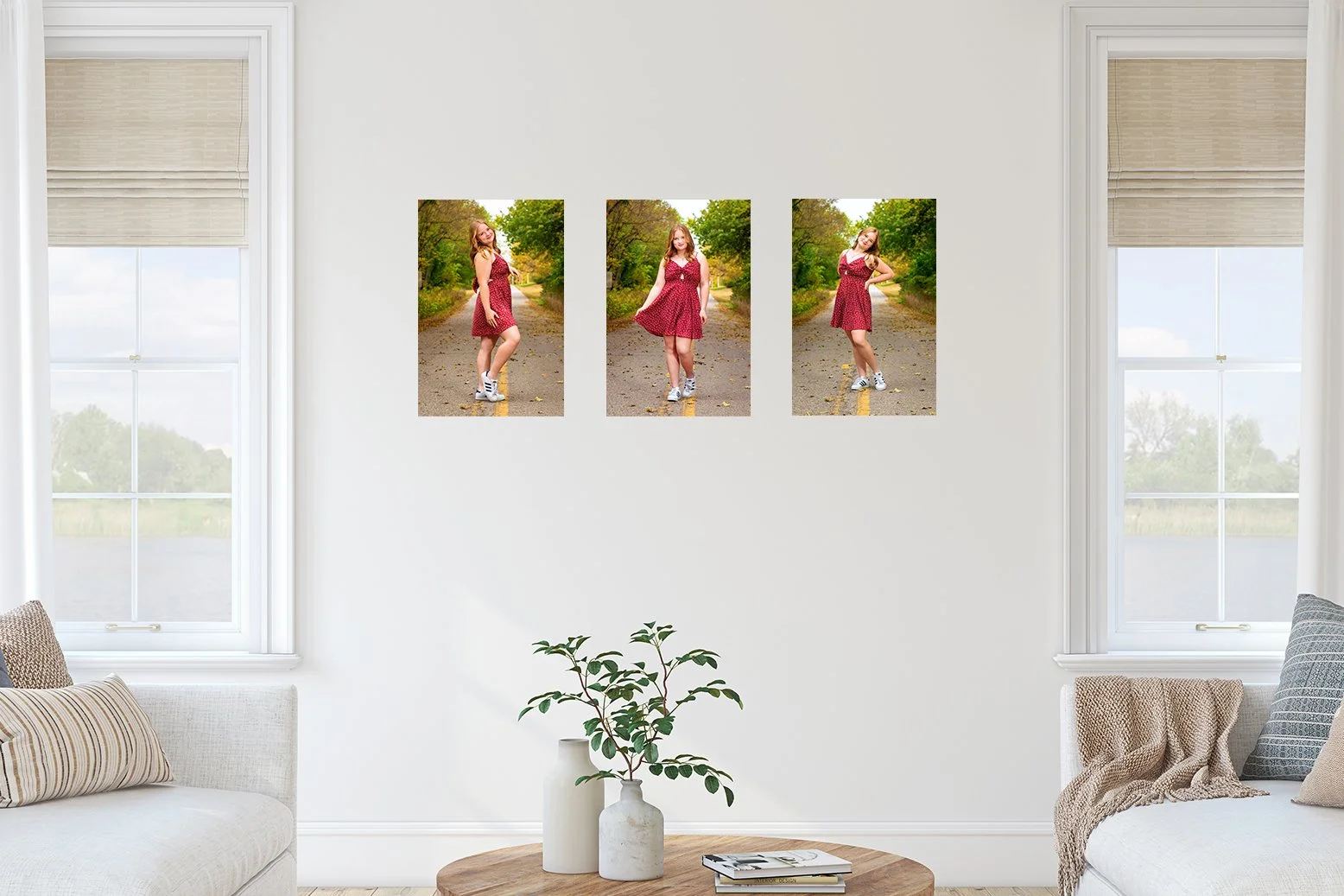 Girl Senior portrait - series of 3 collage in Riley KS