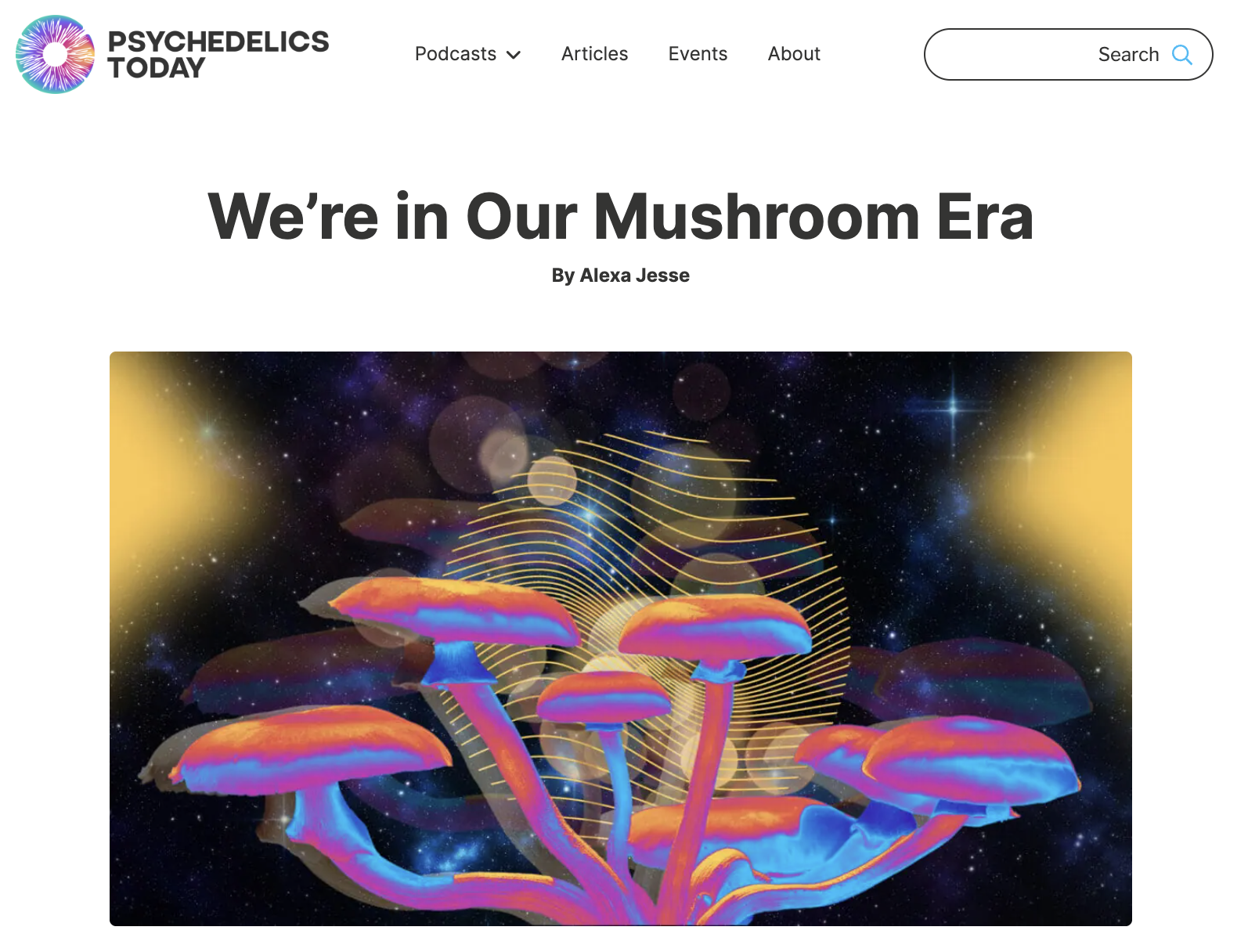 Alexa Jesse article written for Psychedelics Today.