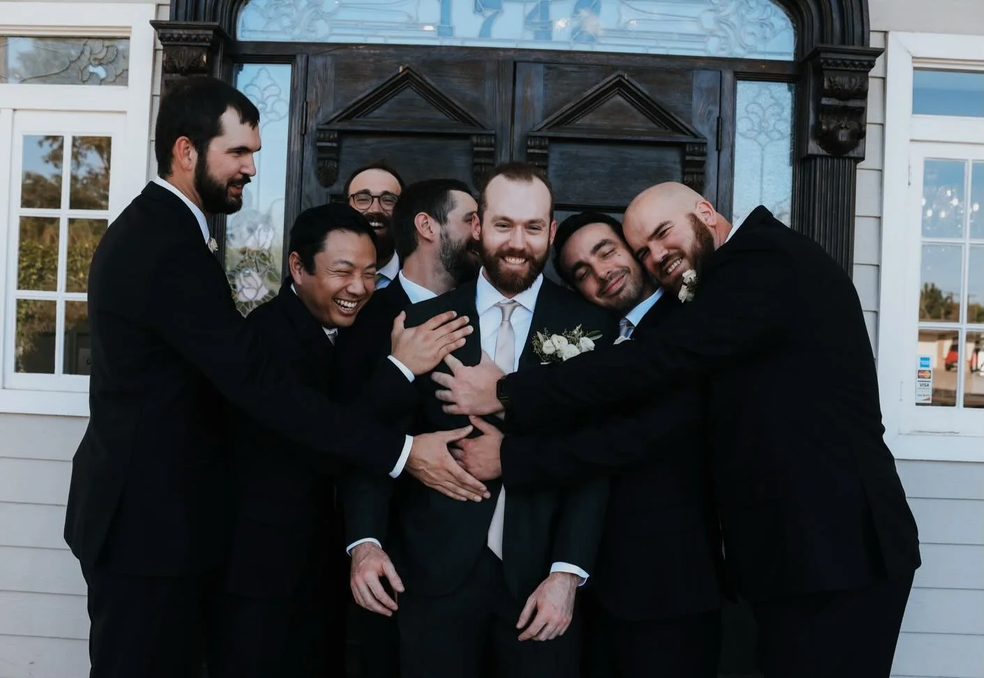 Pre-wedding portraits with the groom and his crew!!