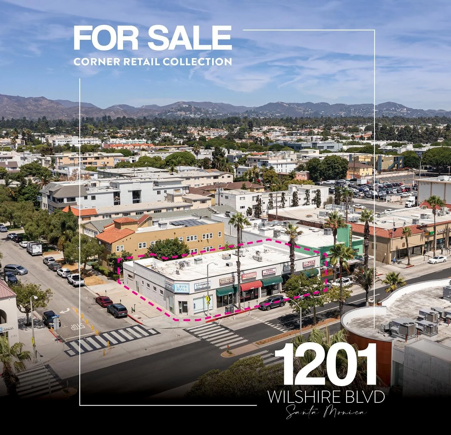 FOR SALE // Prime Santa Monica Corner Retail Collection📍1201 Wilshire Blvd
• Highly visible Wilshire Blvd corner property fully leased to a mix of long-standing national & local tenants
• $282,600 annual base rent
• Stable NNN ca