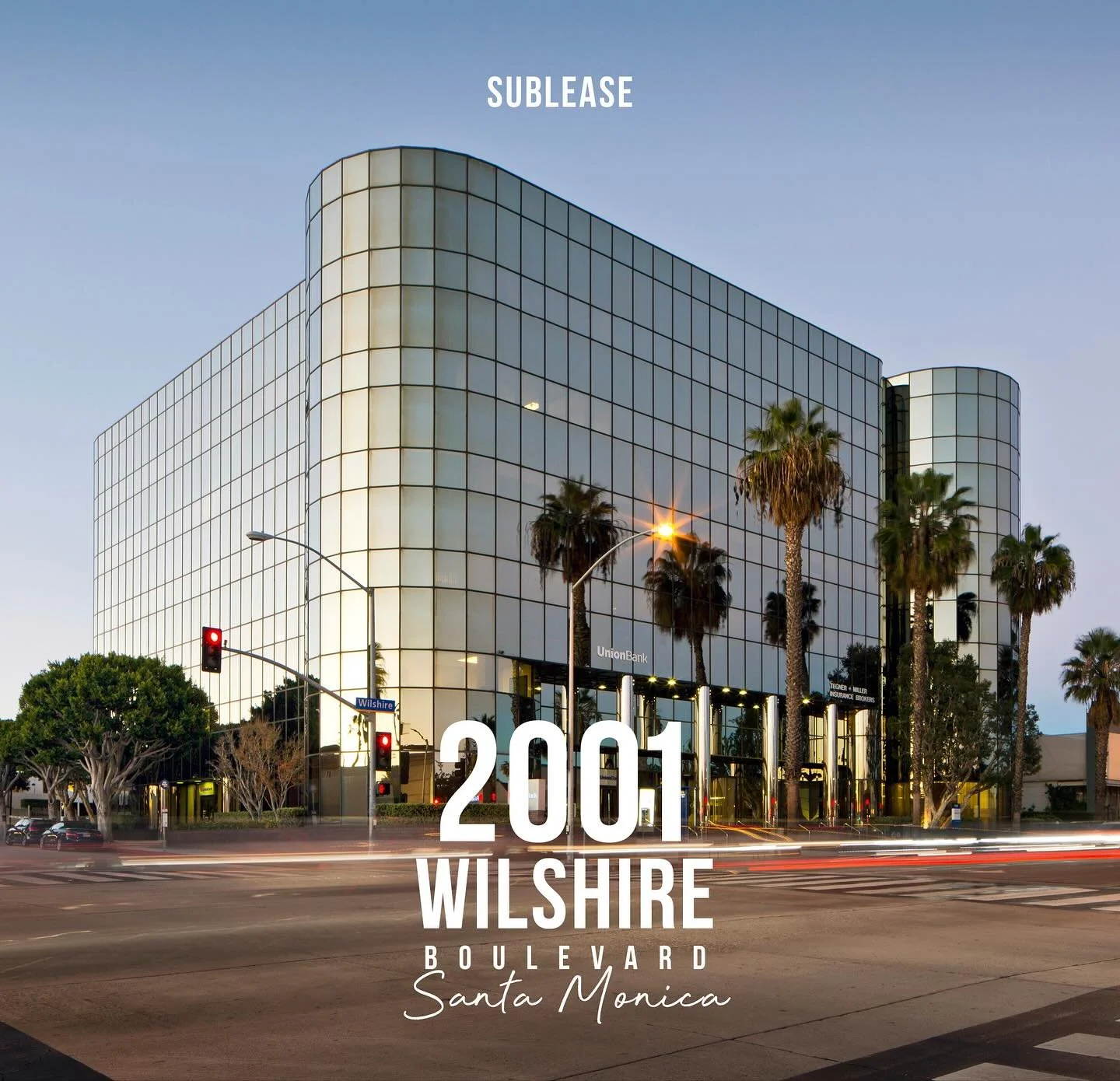 Now Available For Sublease
2001 Wilshire Blvd, Suite 430, Santa Monica
3,949 SF | Term through 5/31/28
Sublease opportunity within a Class A office building at Wilshire and 20th Street, featuring a clean, efficient layout with open views overlooking