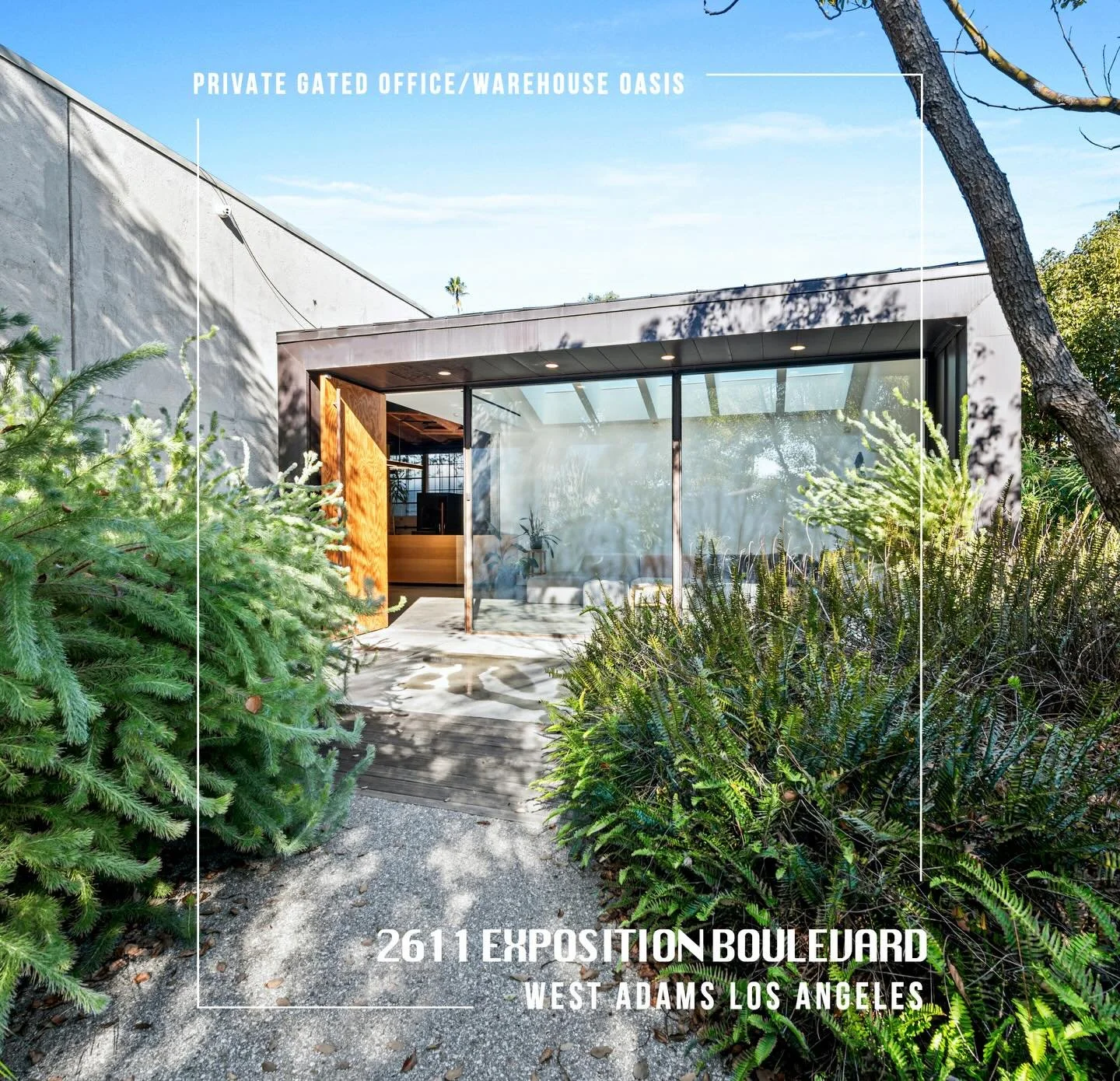 For Sublease: Rare private gated creative campus offering up to 20,150 SF across two buildings. Fully furnished, plug-and-play office, showroom, and warehouse oasis featuring high-end finishes, landscaped grounds, roll-up door access, and ample power