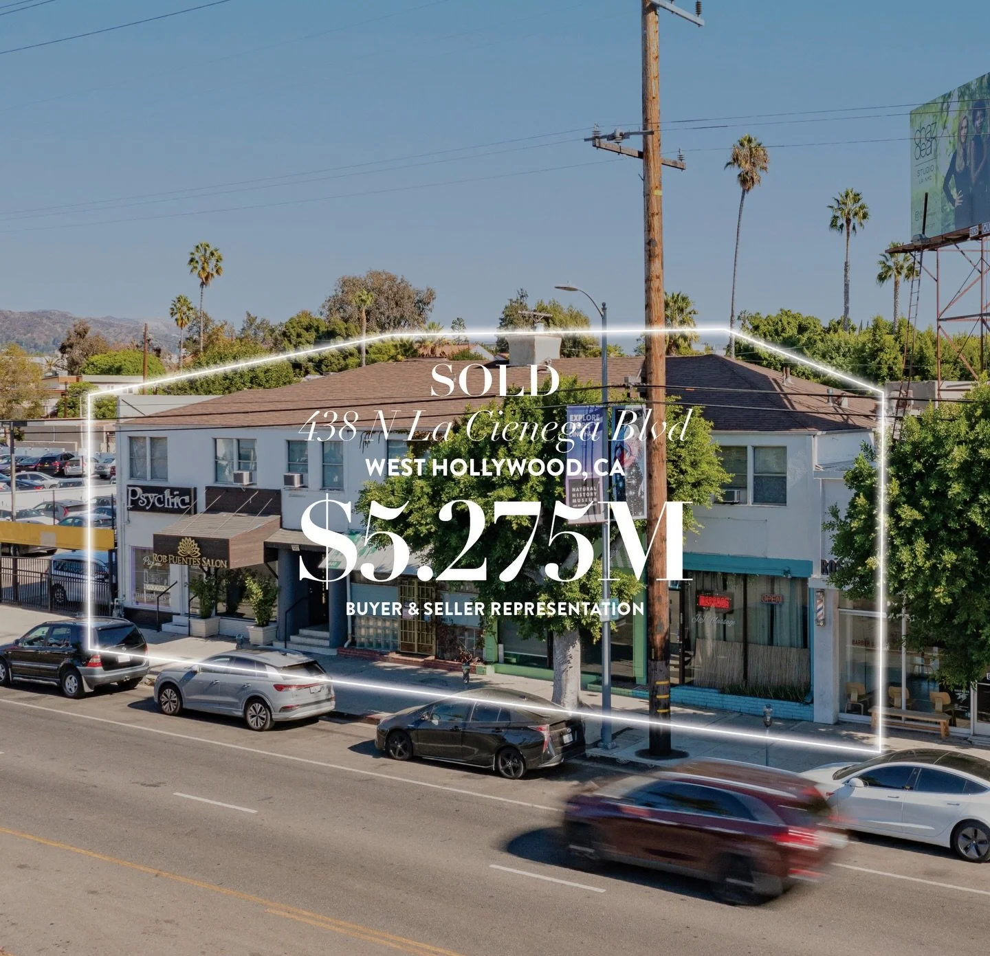 SOLD Prime West Hollywood Location Mixed-Use Retail/Office Asset | Buyer &amp; Seller Representation
Sale Price: $5,275,000 | PPSF: $697/SF

@jakezacuto | @leor_s_b