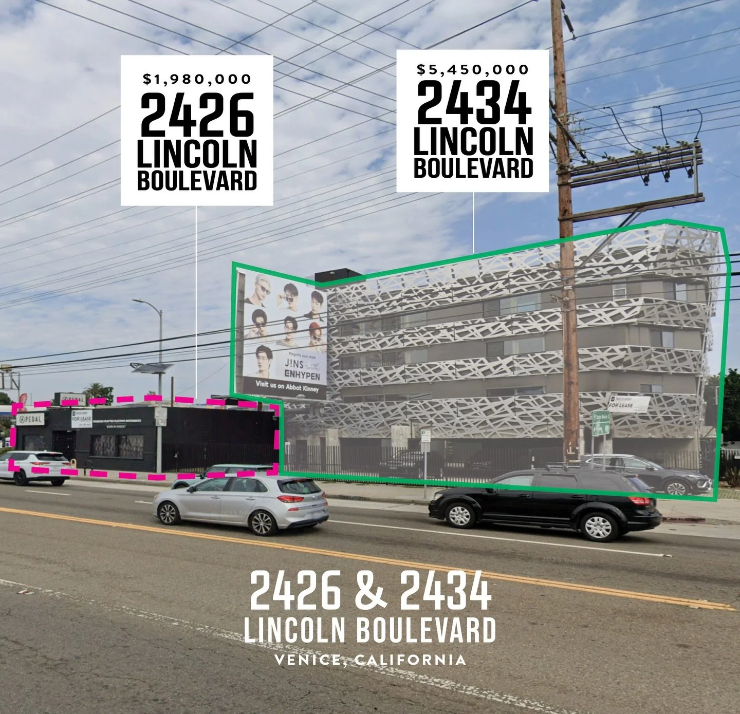 Price Reduction! Prime Venice Crossroads Retail + Office Portfolio&nbsp;&ndash; $7,430,000
📍2426-2434 Lincoln Blvd

2 side-by-side unique Retail + Office properties available individually &amp; as a portfolio. High Traffic / High Visibility property