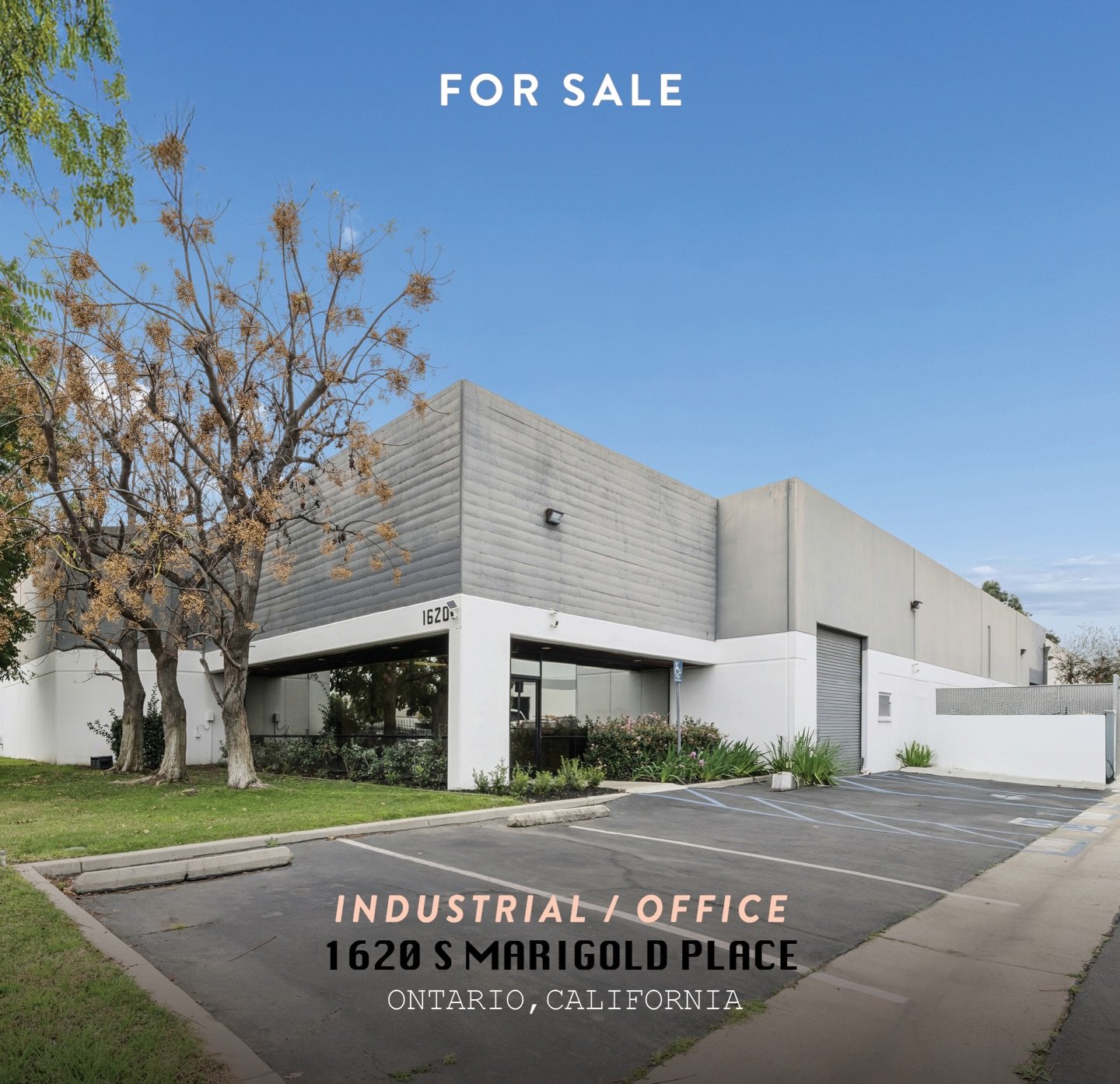 FOR SALE Turnkey opportunity for owner-users or investors seeking a highly functional, well-maintained industrial asset.

📍1620 S Marigold Place, Ontario  Offered at $4,450,000 ($349/SF)  Key highlights: &bull; 100% HVAC warehouse + office &bull; 1,