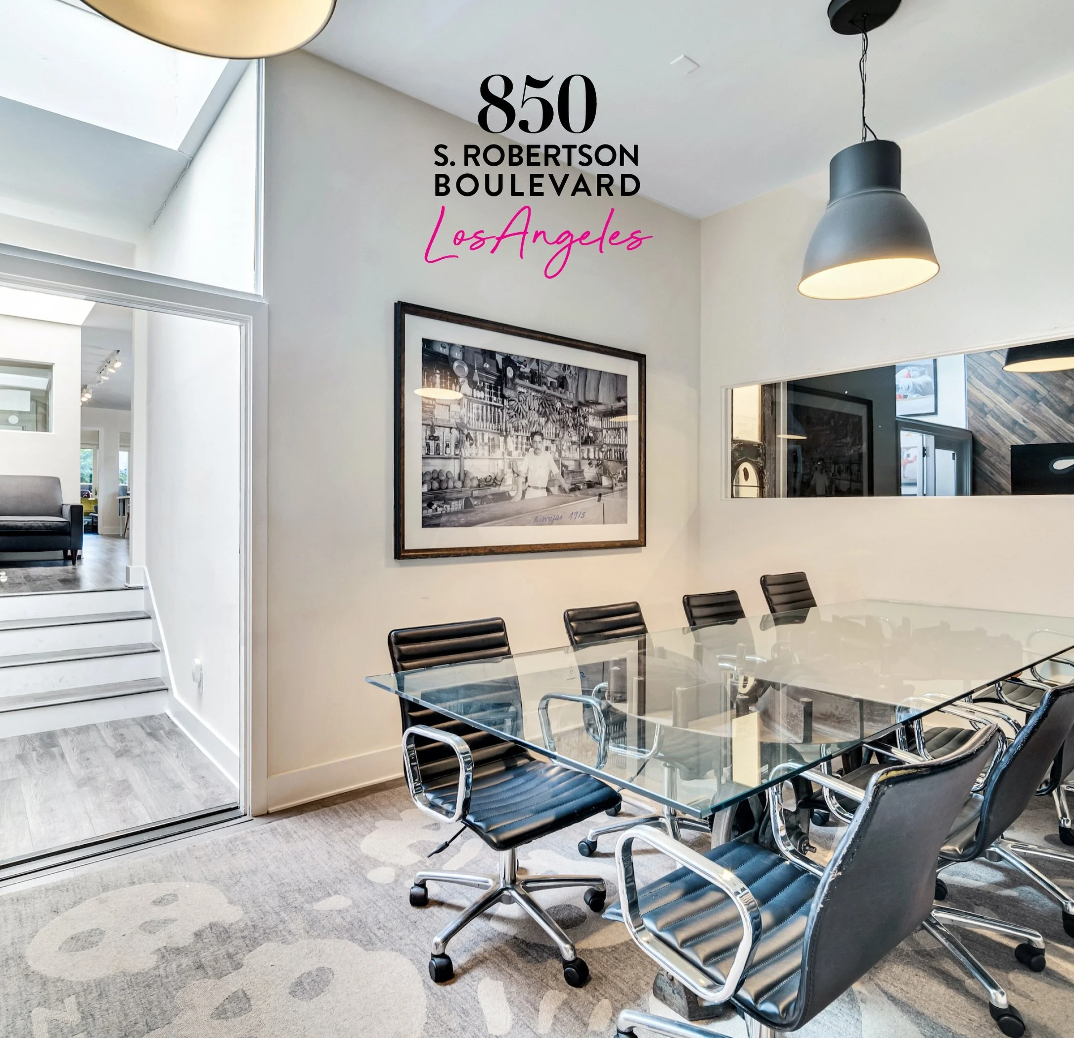 Creative office sublease opportunity on Robertson, Beverly Hills Adjacent. 
📍850 S. Robertson Blvd, Second Floor

Bright, full-floor office suite featuring open work areas, multiple conference rooms, operable windows, skylights, and front &amp; rear