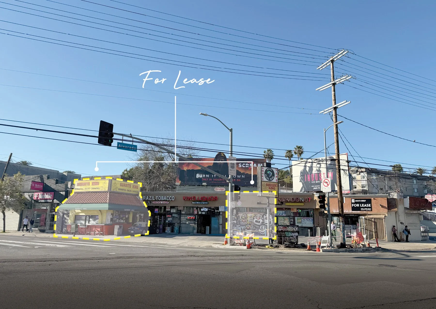 FOR LEASE
2103-2109 W Sunset Blvd, Echo Park
High Traffic Corner Retail/Restaurant