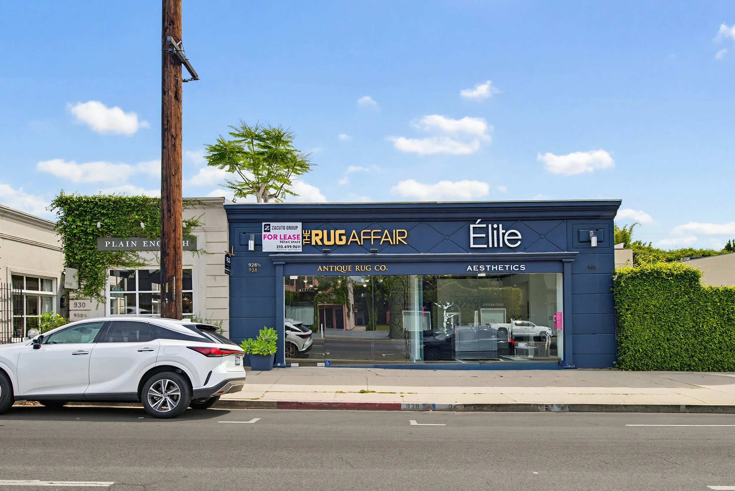 FOR LEASE
928 N La Cienega Blvd, LA/WeHo
Retail Space - West Hollywood Design Corridor