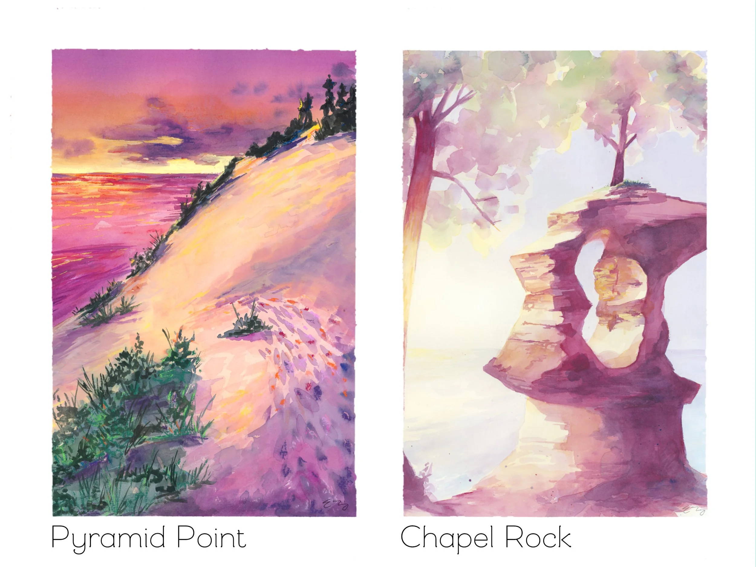 FOR Squarespace - Pyramid Point & Chapel Rock Notecard Set.jpg