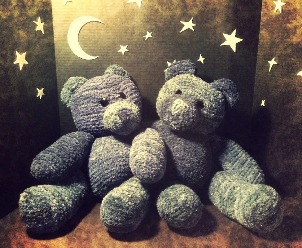 Hand-knit Conjoined Twin Teddy Bears by Laura Pensar*
