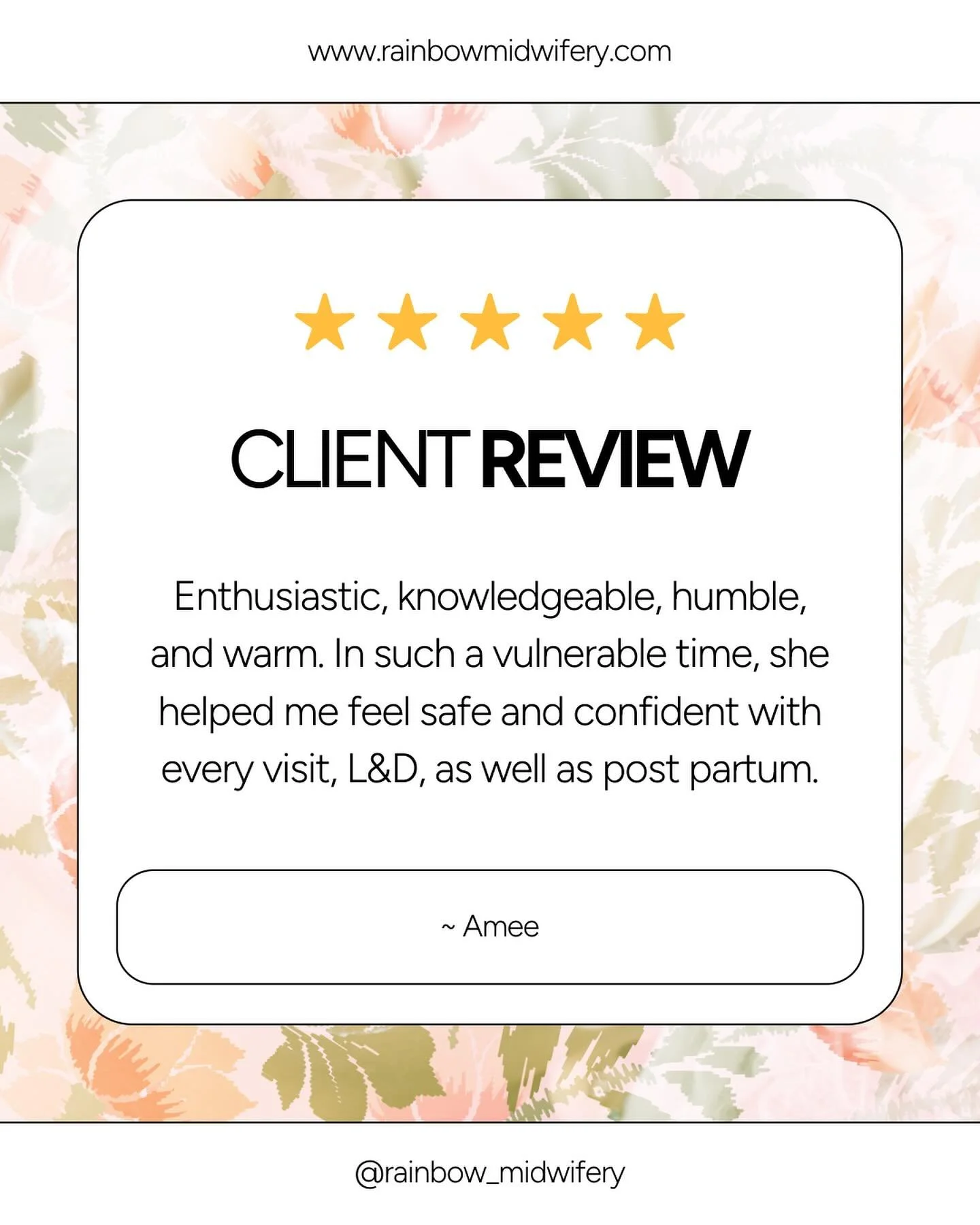 New client reviews 💛 

Thank you for the kind words from Amee and Jamie! Caring for both of your families was an honor. 

This work is truly the most beautiful and meaningful I could ask for and I wake up grateful for it everyday.