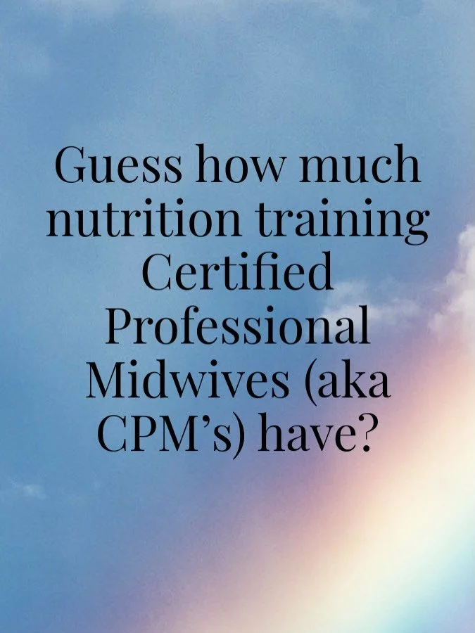 I know there is variation from one midwifery school to the next but a core component of any program is a deep understanding of nutrition for all components of the childbearing year. Most midwives are highly trained in the subject. Learning is always 