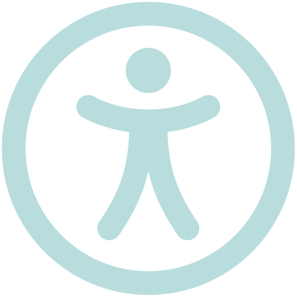 Icon of a person with open arms inside a circle.