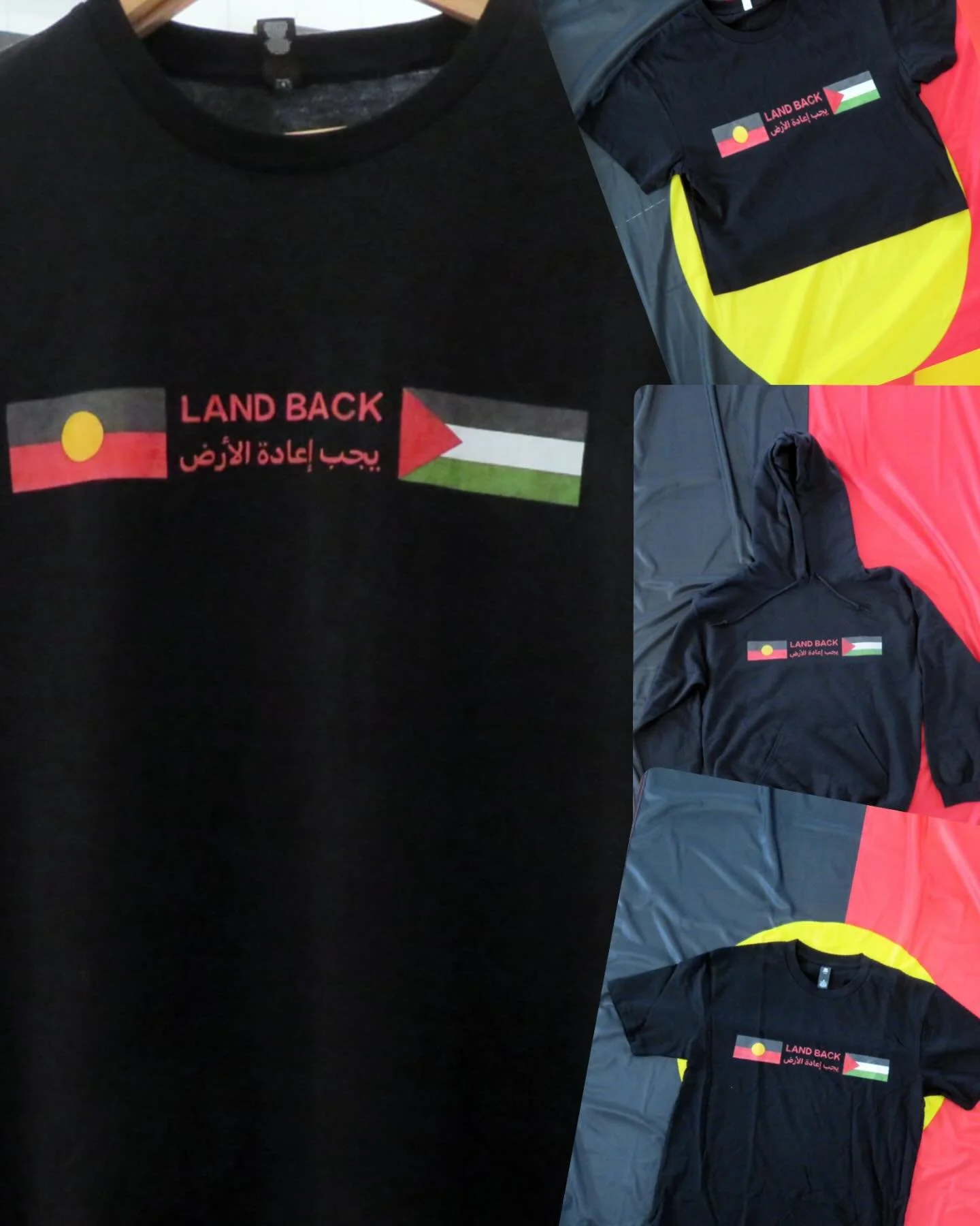 By popular demand, the Blackfulla Palestinian Land Back Solidaritee now comes in BLACK. 

Get a tee or hoodie from our merch store. Supporters on Patrons get 15% off - both links in bio. 

Our thanks and solidarity as always to the co-creators of thi