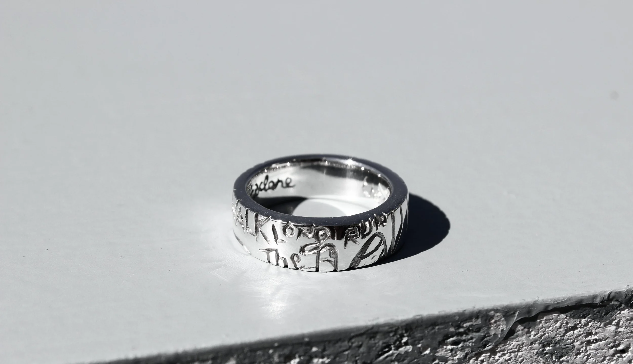 Walk The Long Run - Silver ring