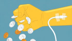 Image of a fist holding coins