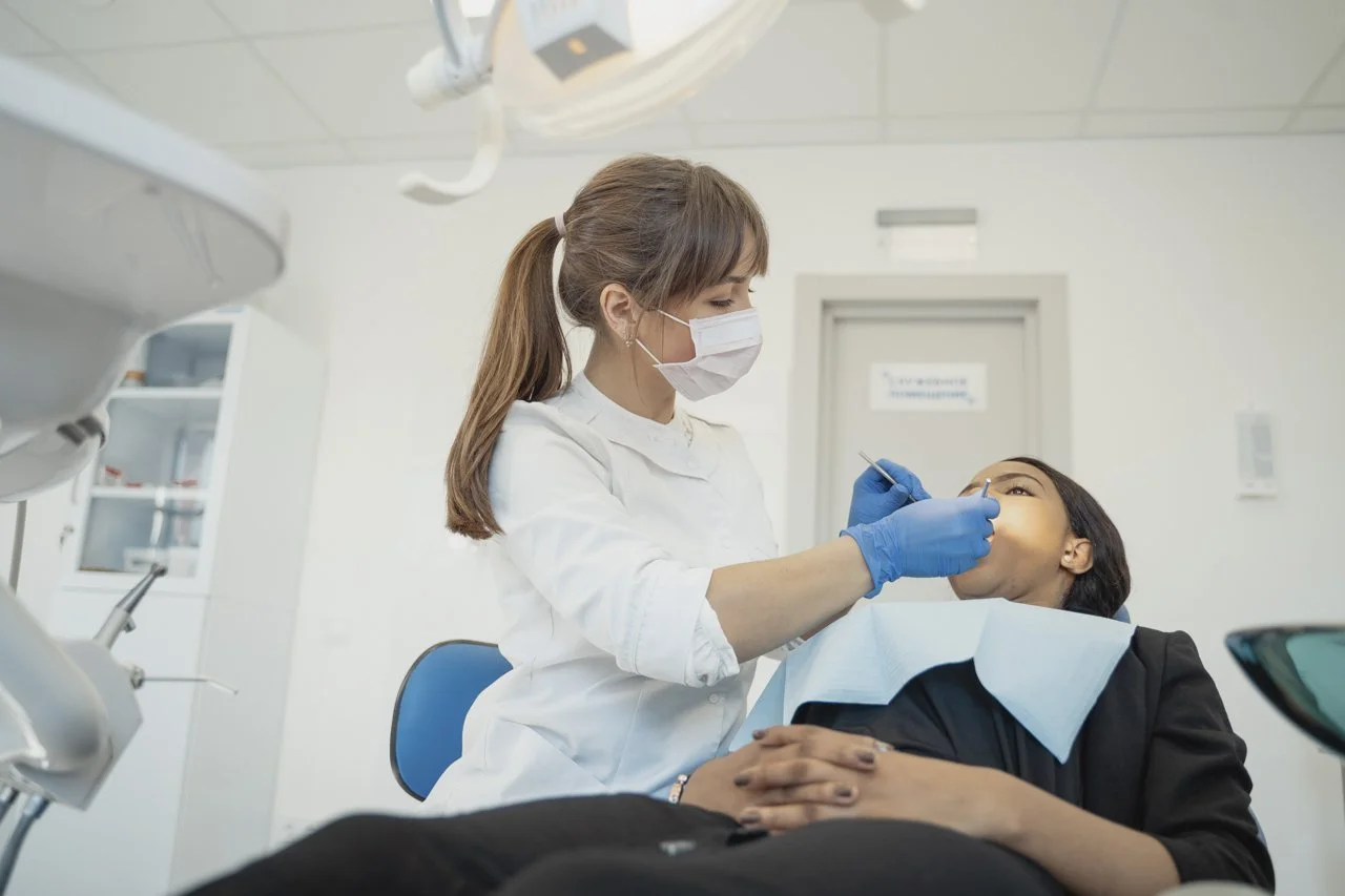 Dental Tourism clinic, dentist working on patient