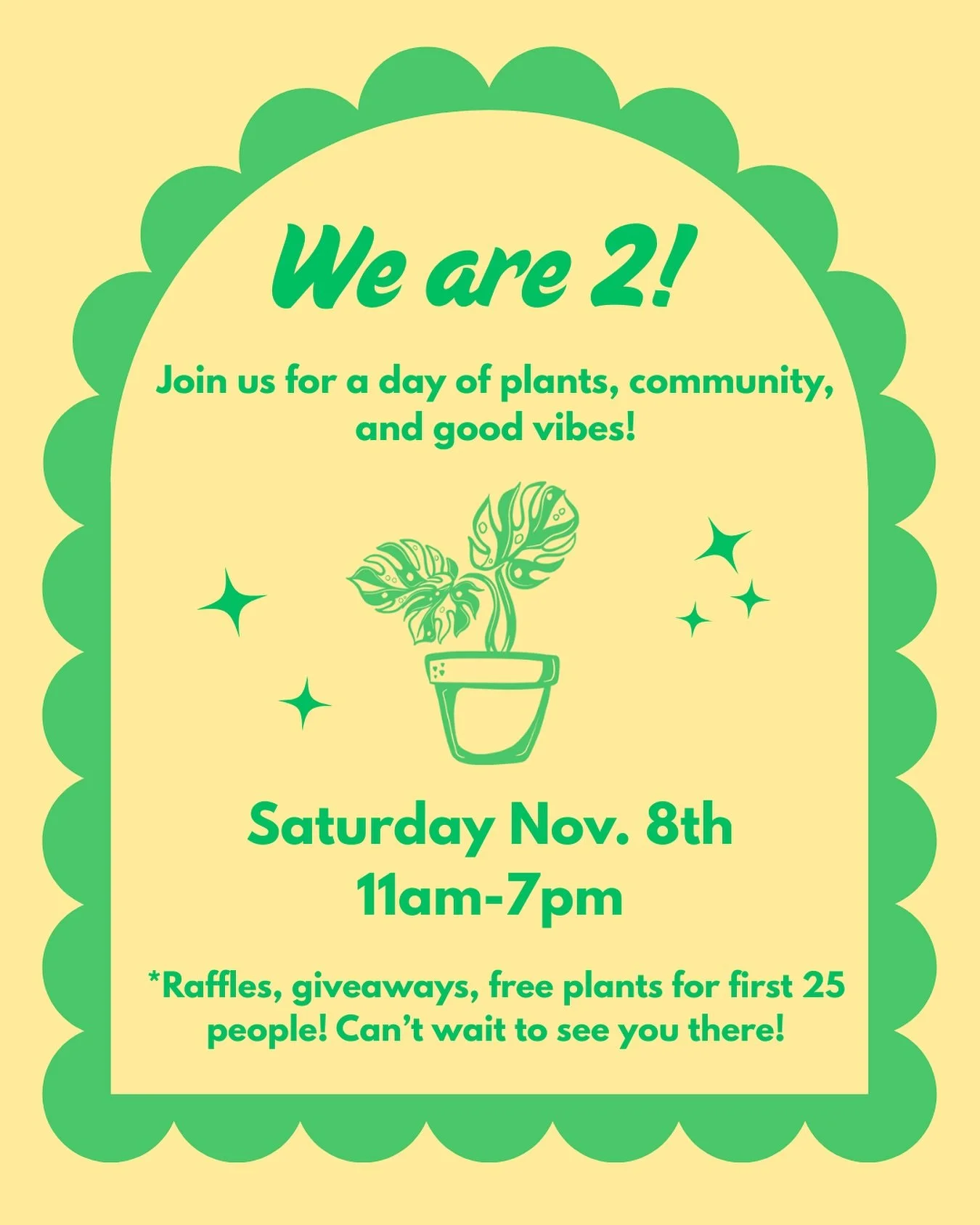 Roots is turning 2!! Can you believe it?? Join us in celebrating our second trip around the sun with local makers, good music, giveaways, and ALL the plants! We&rsquo;ll see you then! 🌿✨